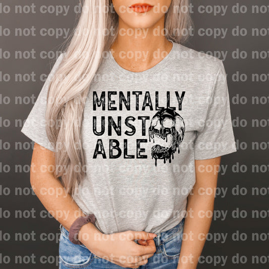 Mentally Unstable Drippy Skull Dream Print or Sublimation Print