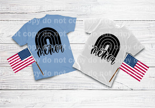 Merica Rainbow Black/White Dream Print or Sublimation Print