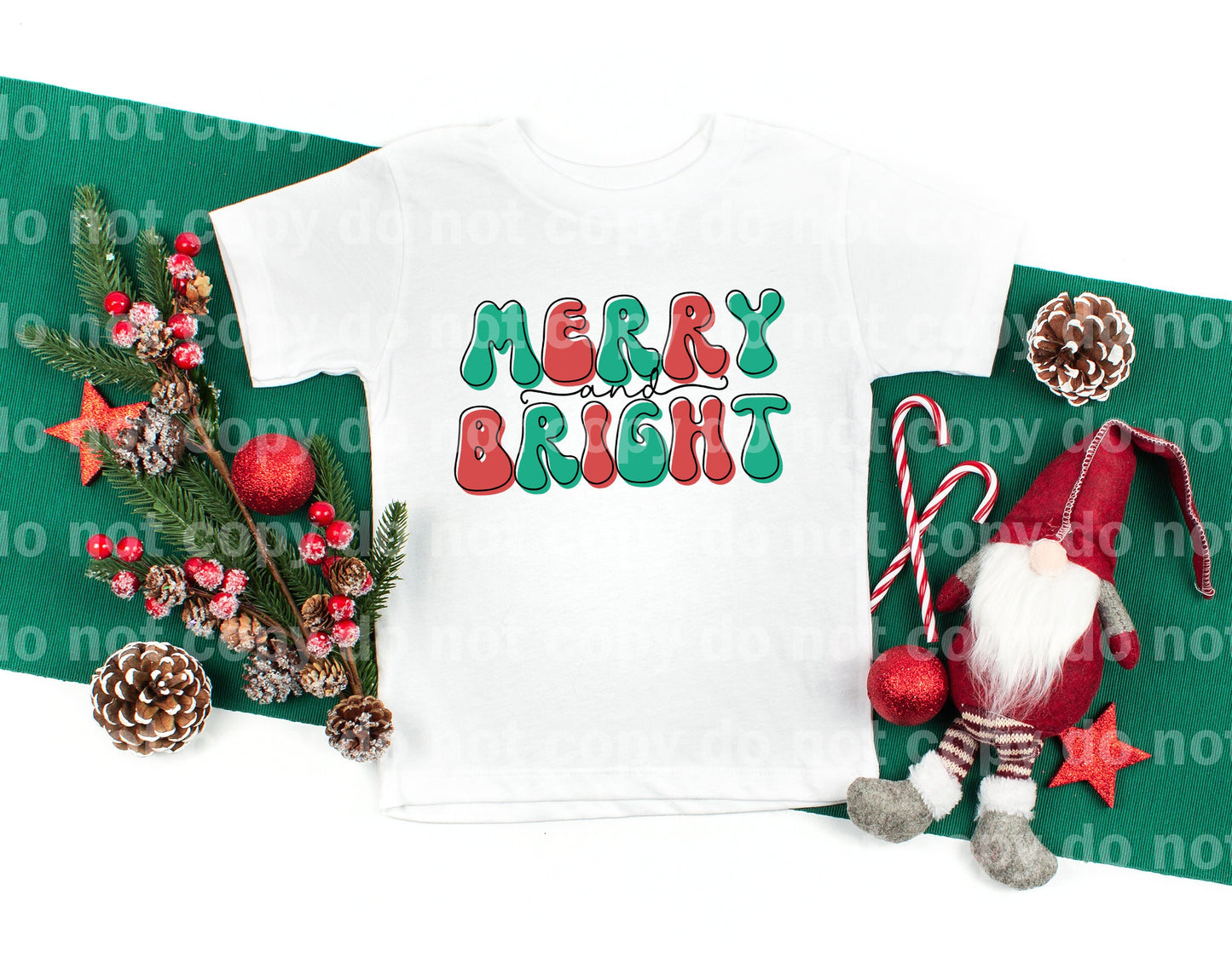 Merry And Bright Green And Red Dream Print or Sublimation Print