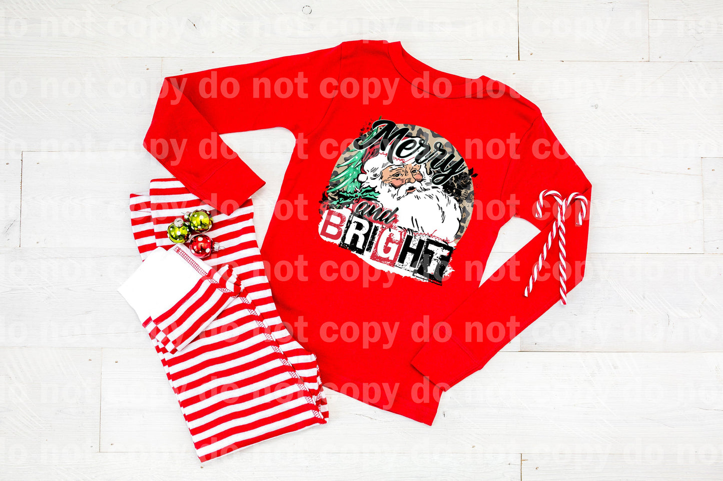 Merry And Bright Santa Dream Print or Sublimation Print