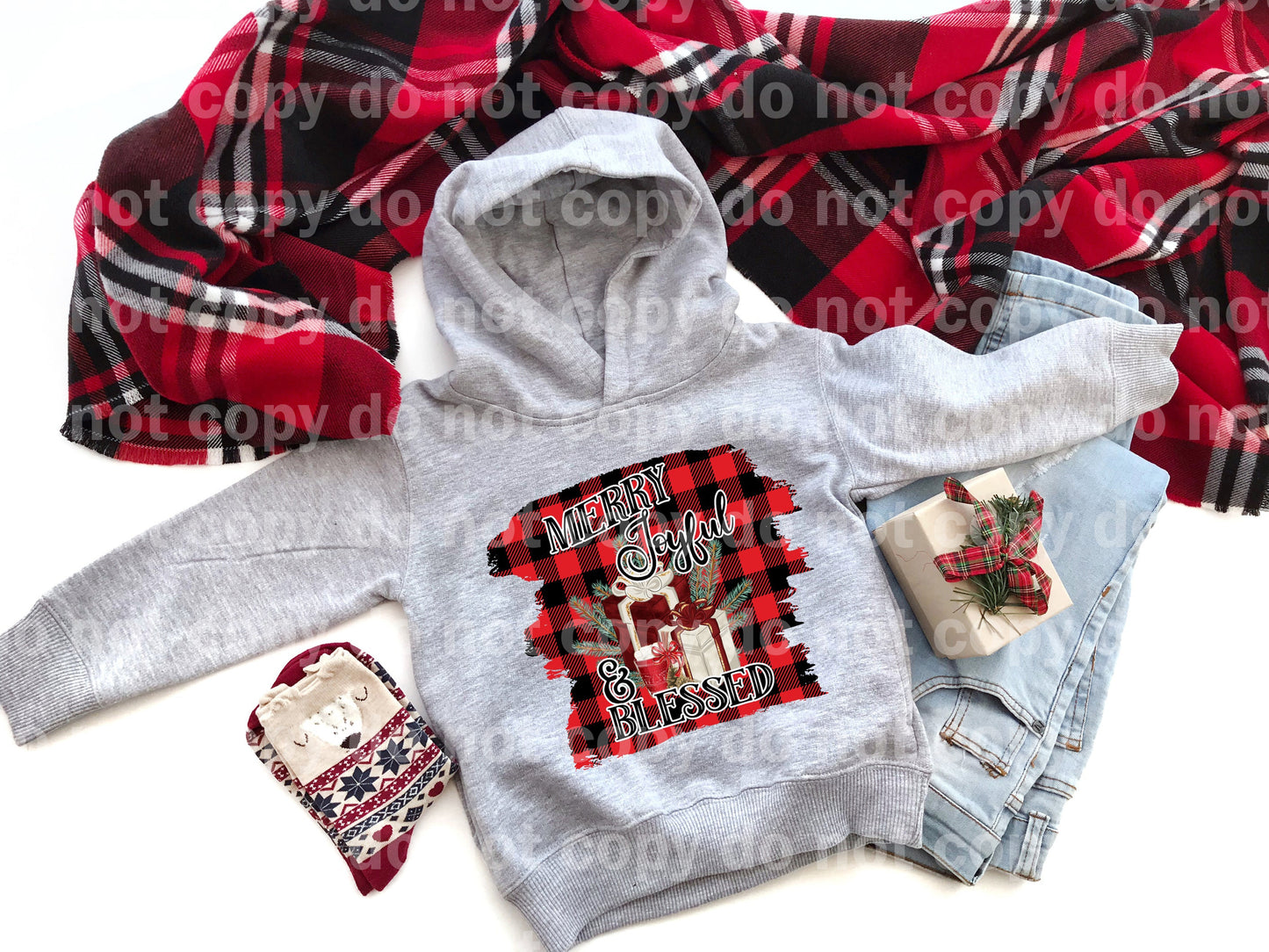 Merry Joyful And Blessed Plaid Dream Print or Sublimation Print