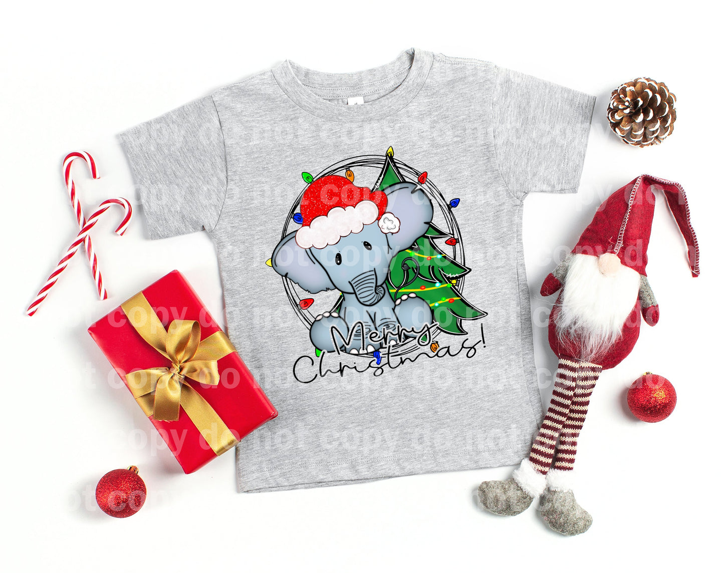 Merry Christmas Elephant Dream Print or Sublimation Print