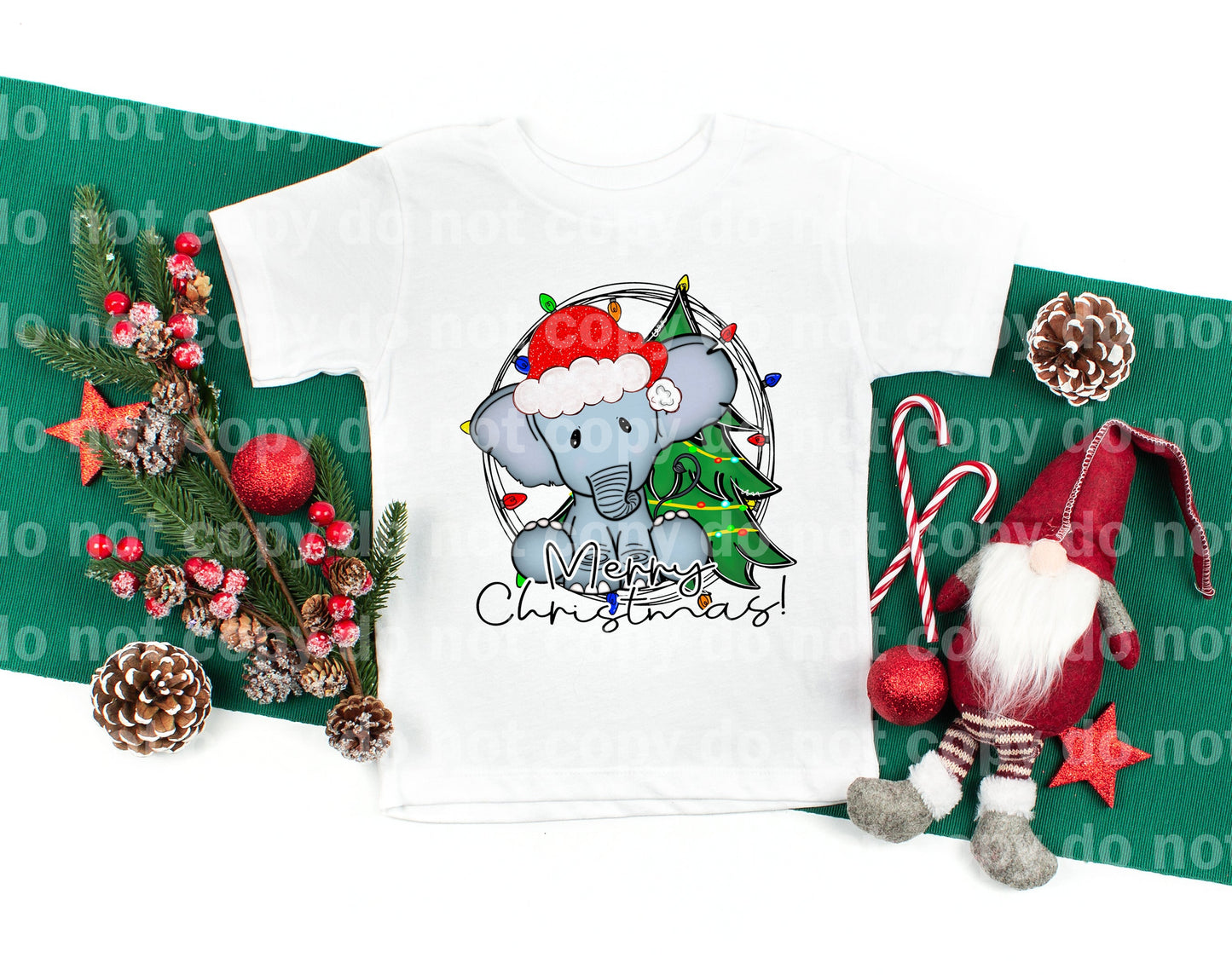 Merry Christmas Elephant Dream Print or Sublimation Print