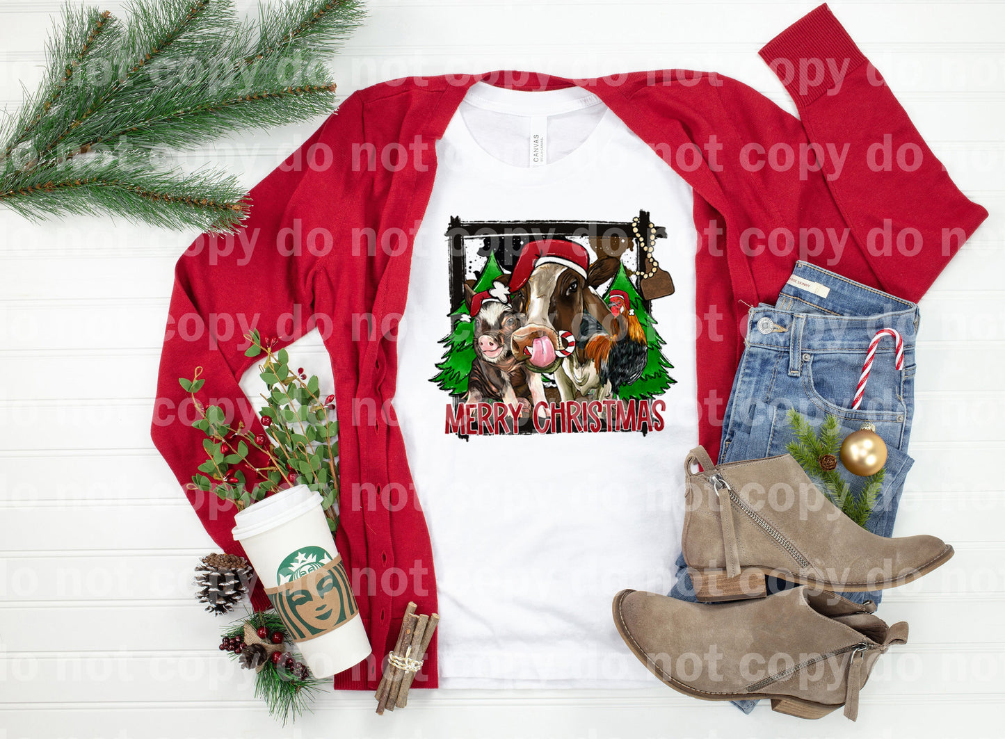 Merry Christmas Animals Dream Print or Sublimation Print