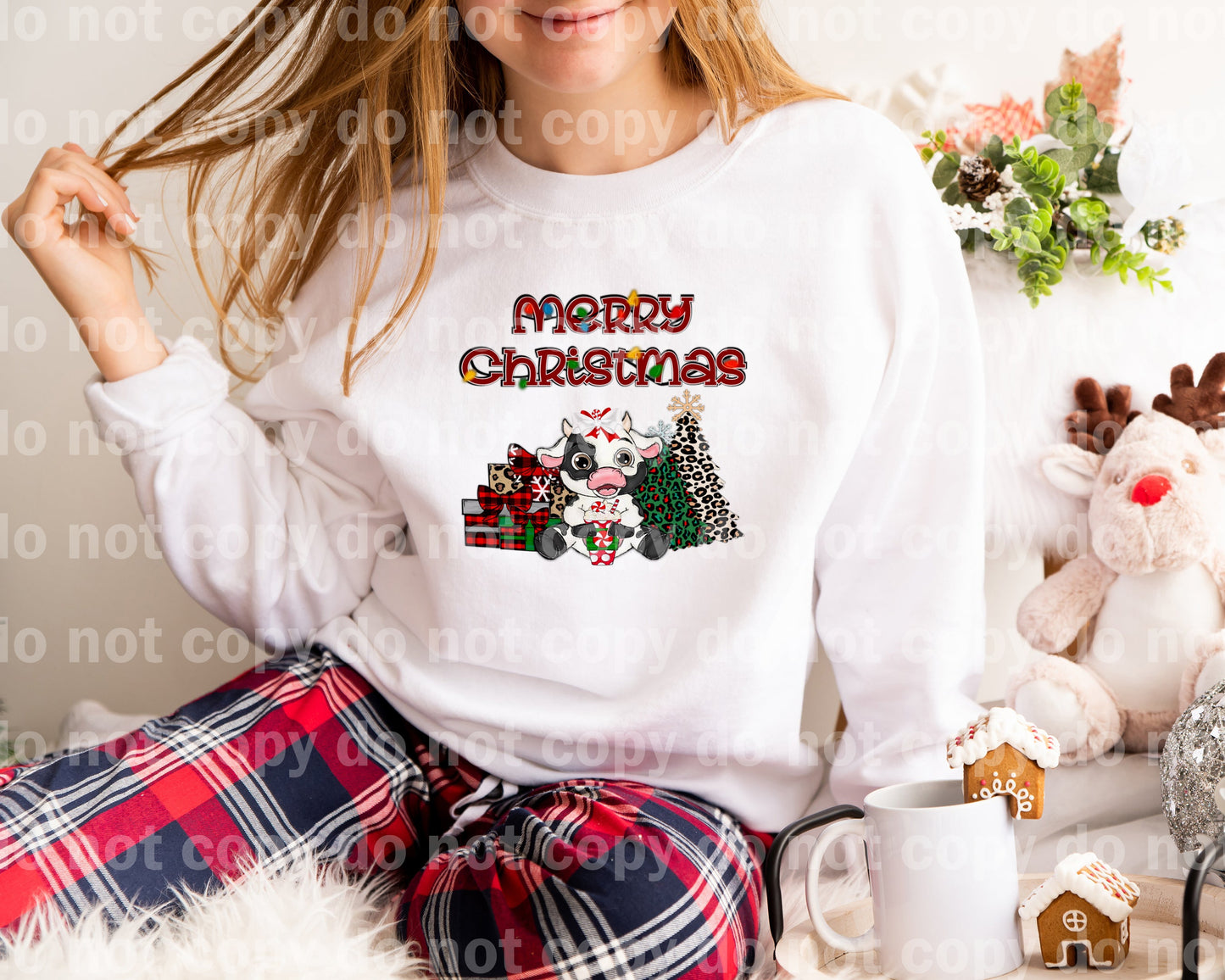 Merry Christmas Cow Dream Print or Sublimation Print