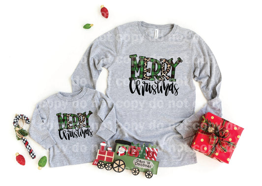 Merry Christmas Green Plaid Cheetah Dream Print or Sublimation Print