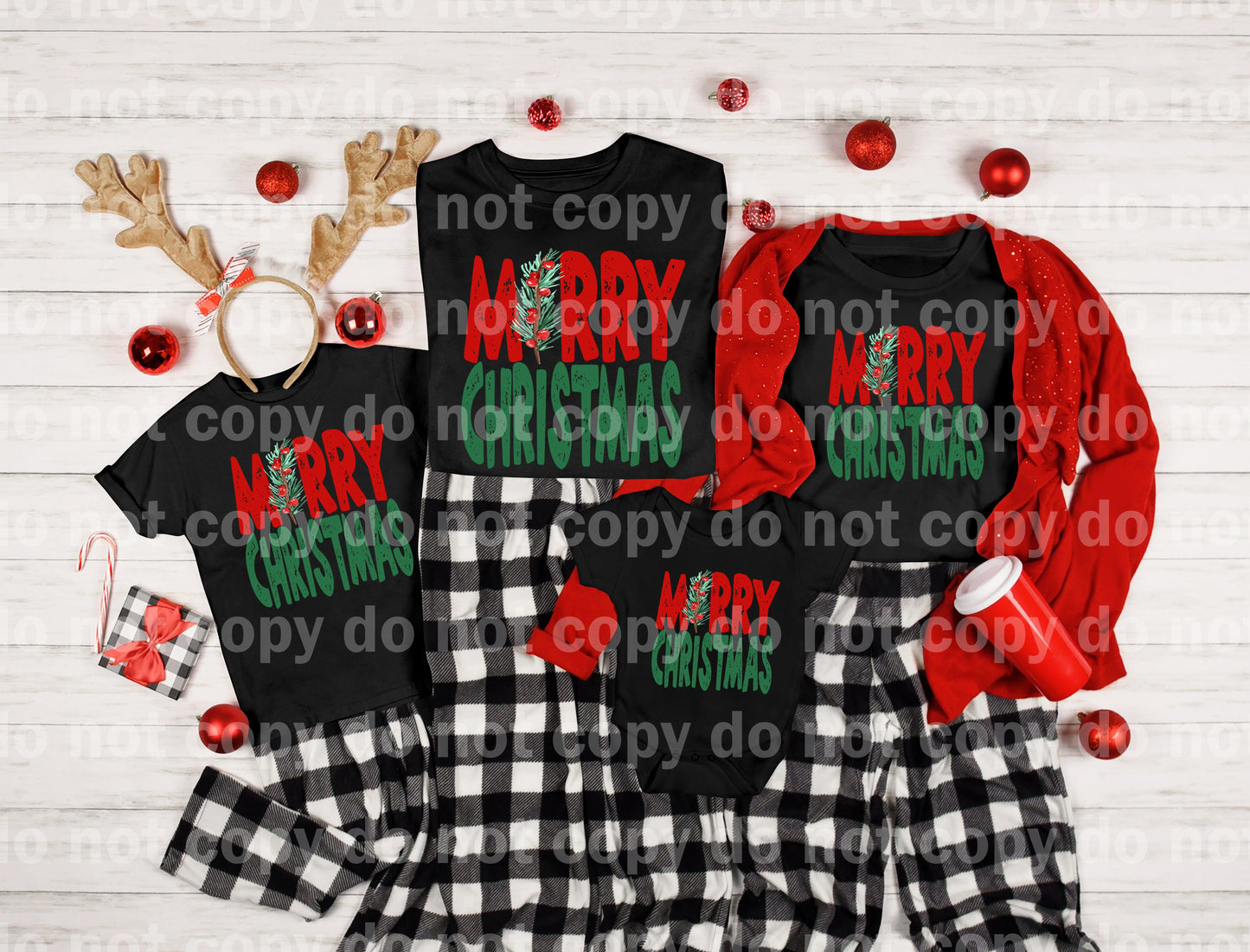 Merry Christmas Holly Red Green Dream Print or Sublimation Print