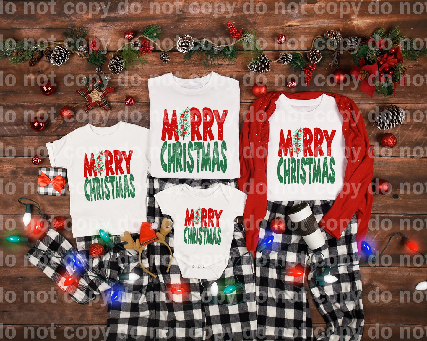 Merry Christmas Holly Red Green Dream Print or Sublimation Print