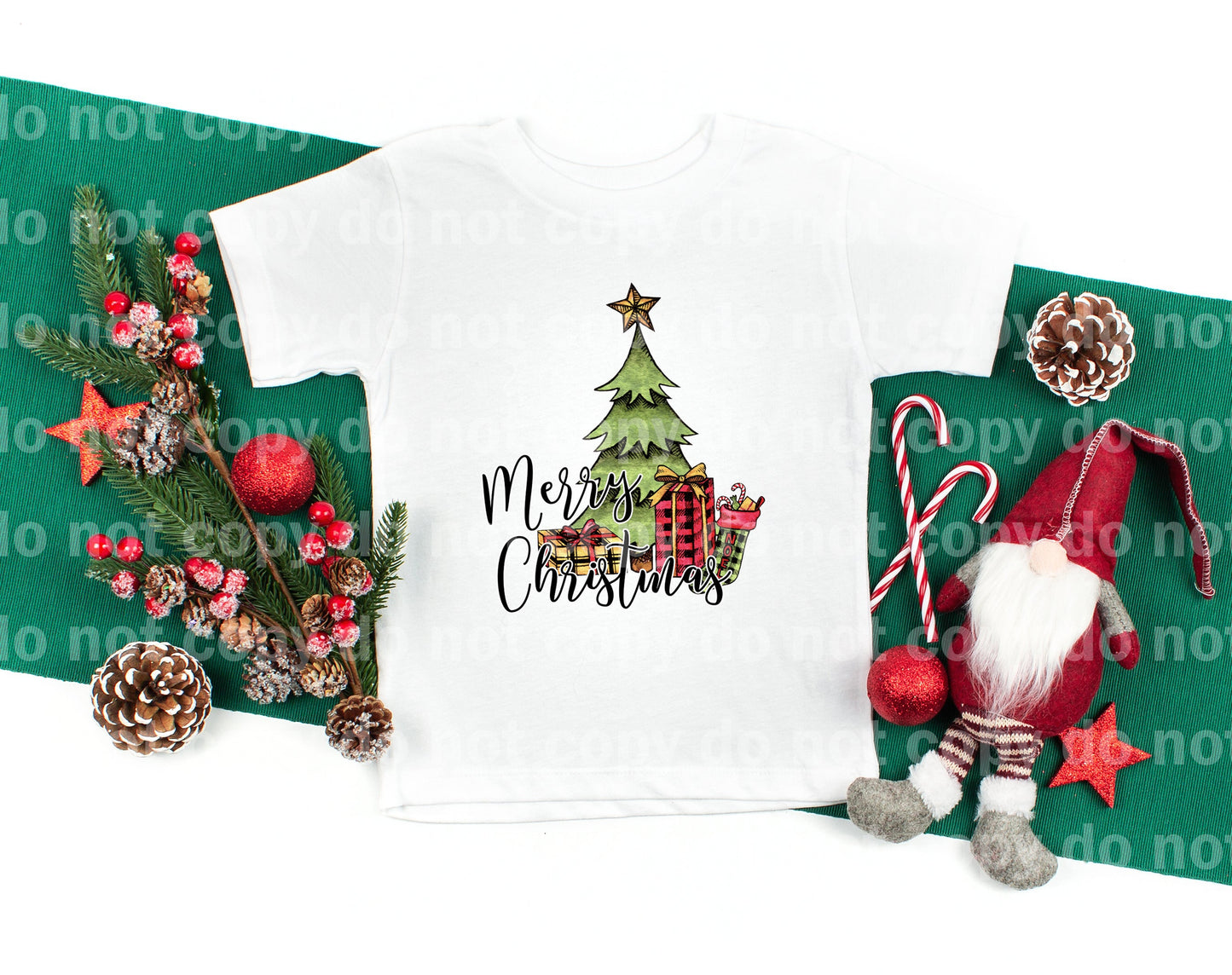 Feliz árbol de Navidad y regalos Impresión de ensueño o impresión por sublimación