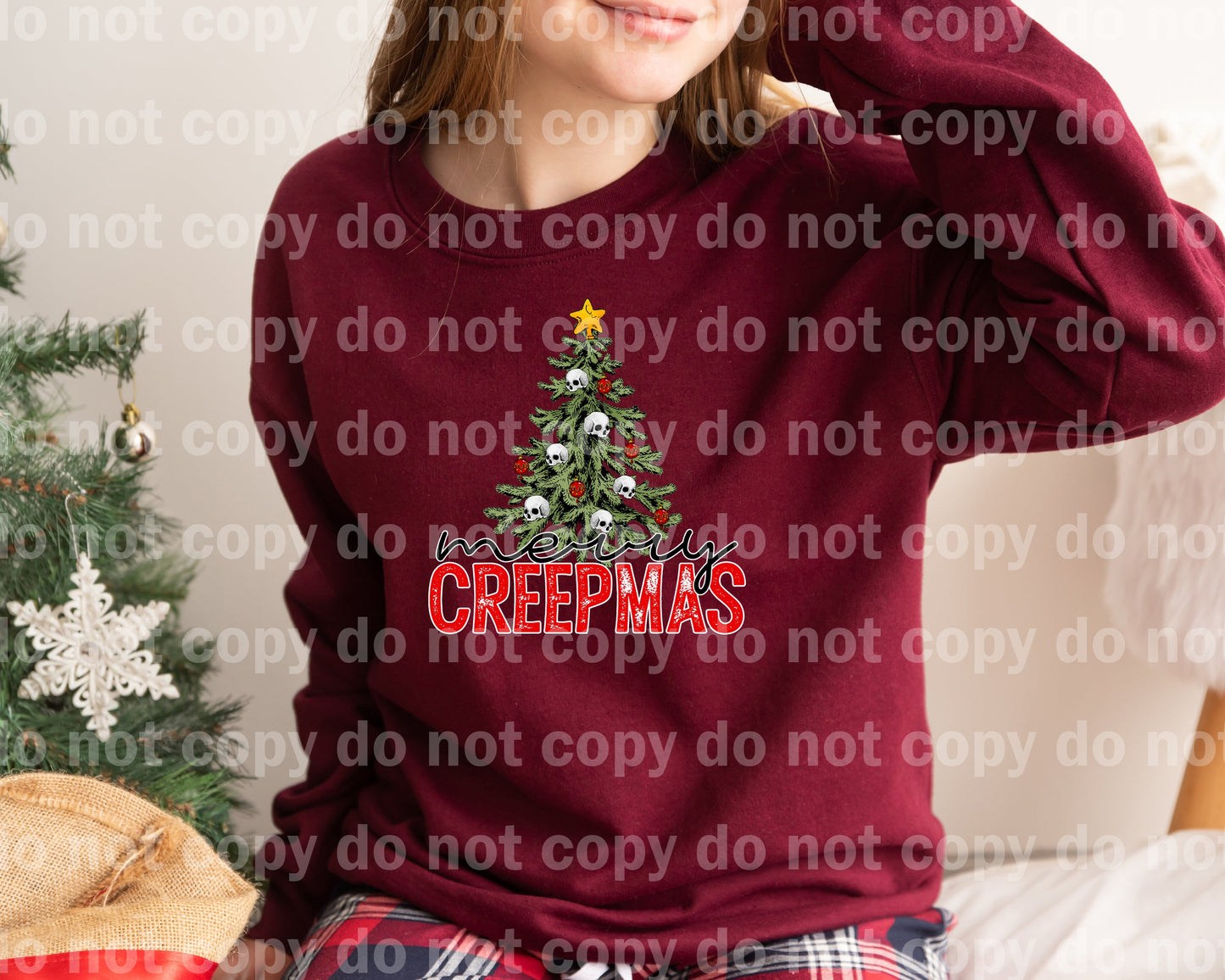 Merry Creepmas Tree Distressed Dream Print or Sublimation Print