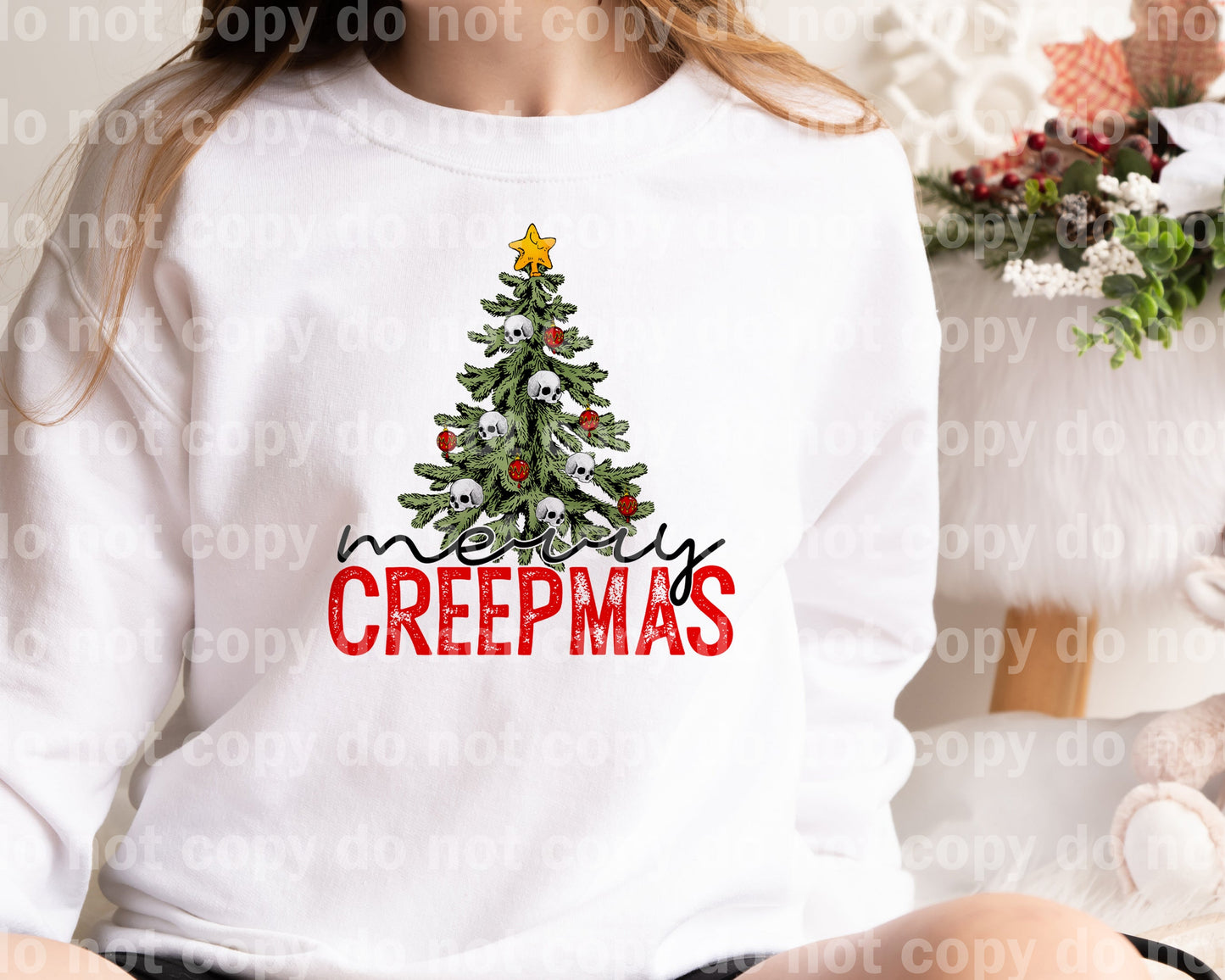 Merry Creepmas Tree Distressed Dream Print or Sublimation Print
