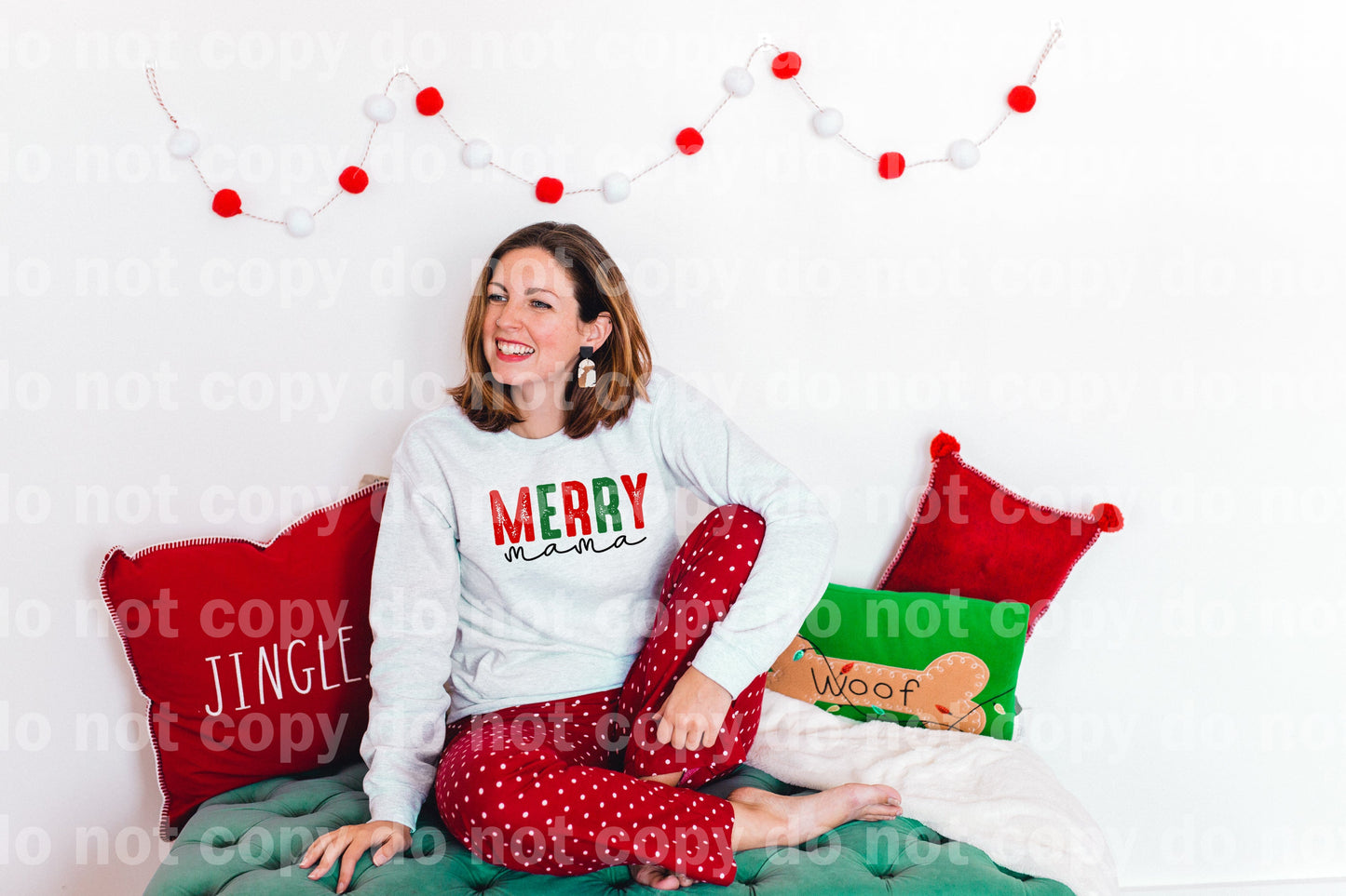 Merry Mama Distressed Full Color/One Color Dream Print or Sublimation Print