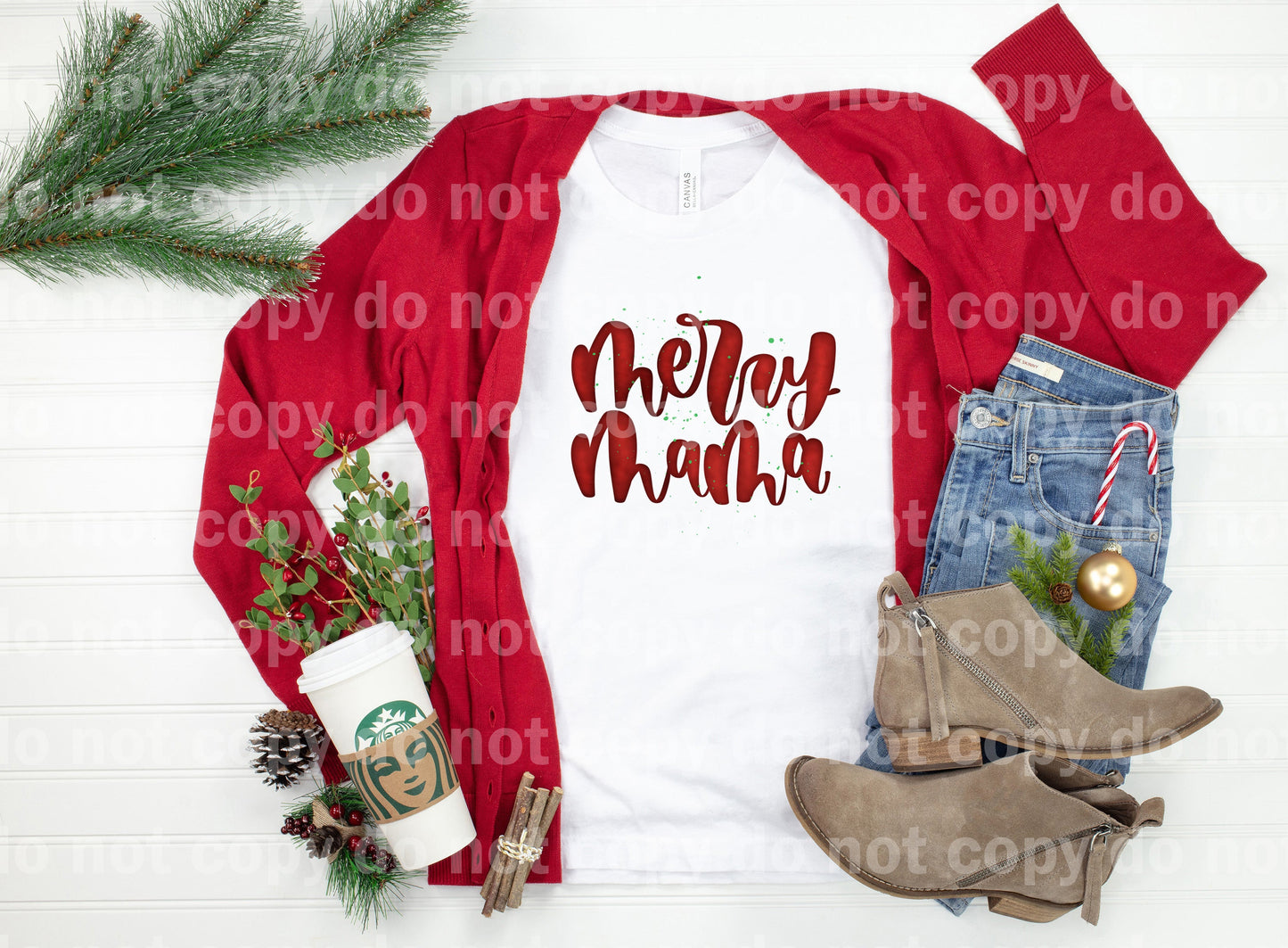 Merry Mama Red Dream Print or Sublimation Print