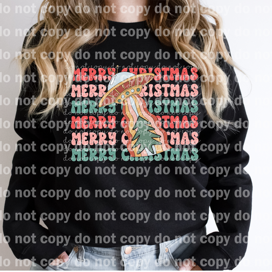 Merry Christmas Retro Outer Space Dream Print or Sublimation Print