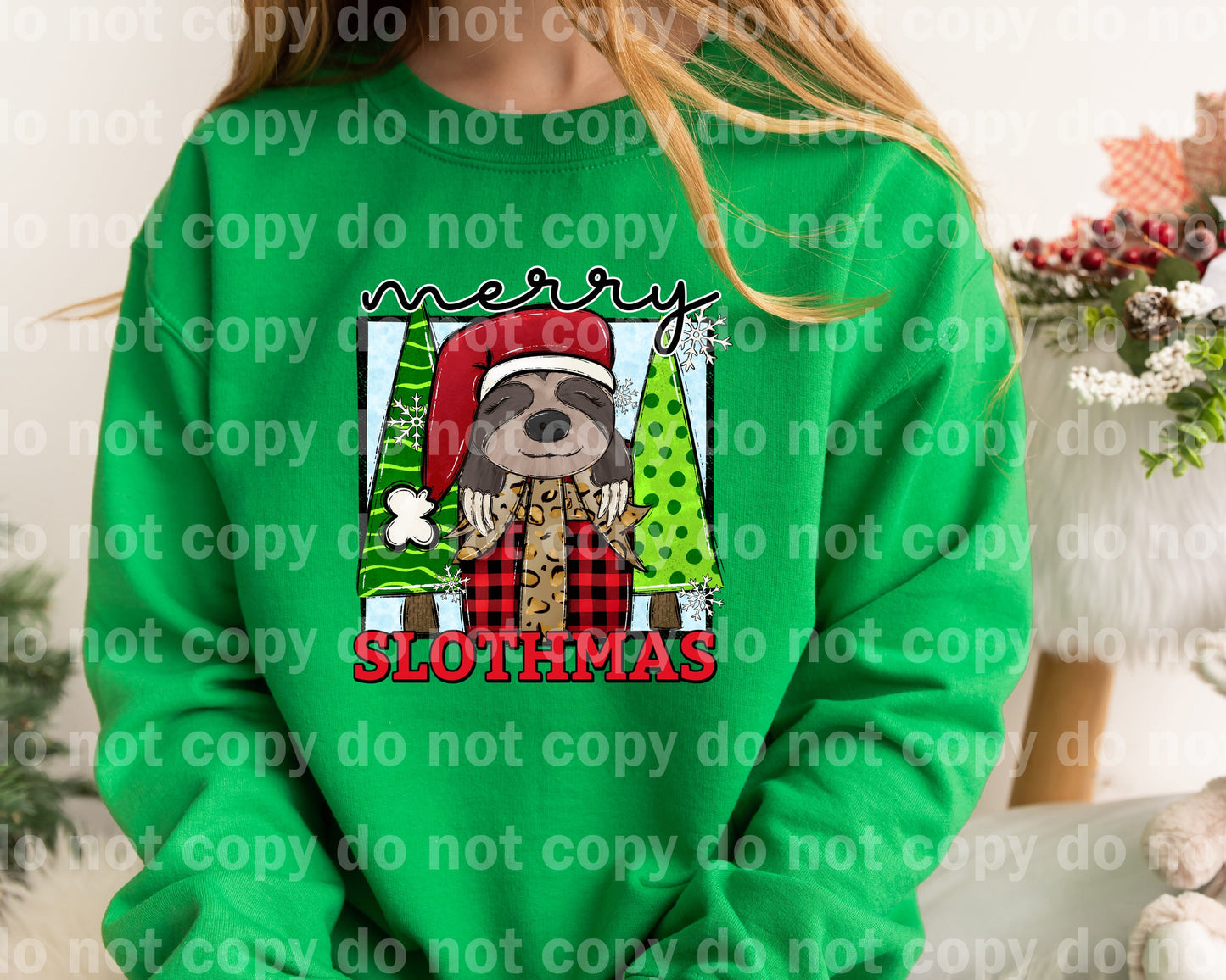 Merry Slothmas Dream Print or Sublimation Print