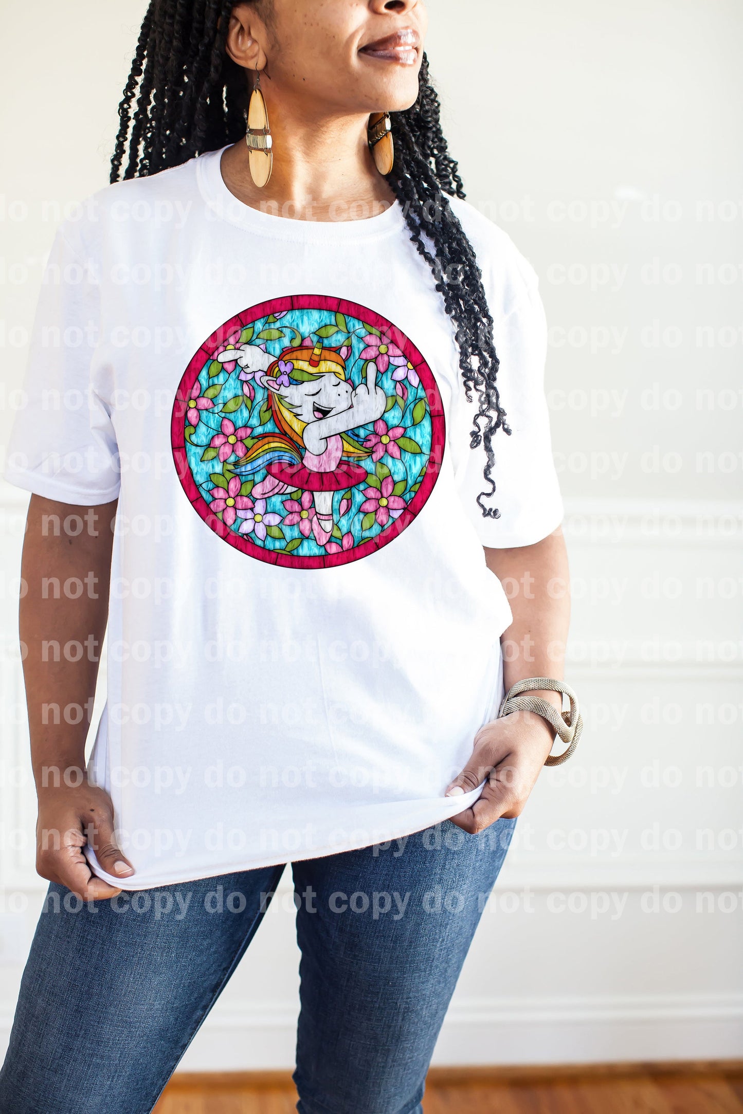 Middle Finger Unicorn Round Dream Print or Sublimation Print