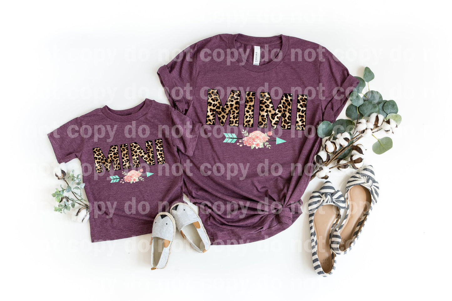 Mimi Leopard Blush Pale Teal Floral Arrow Dream Print or Sublimation Print