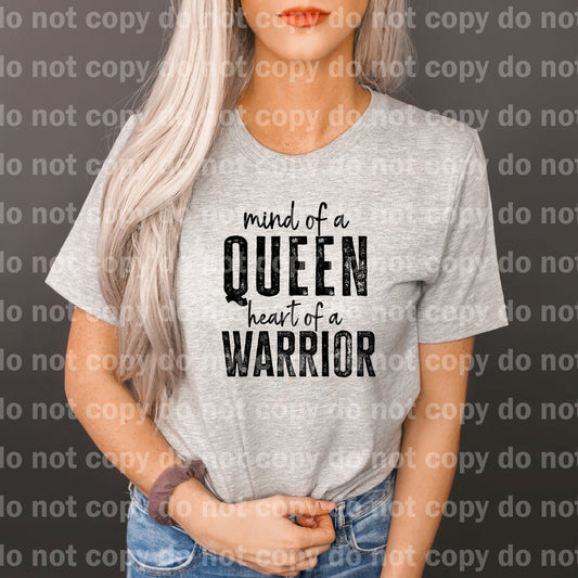 Mind Of A Queen Heart Of A Warrior Black/White Dream Print or Sublimation Print