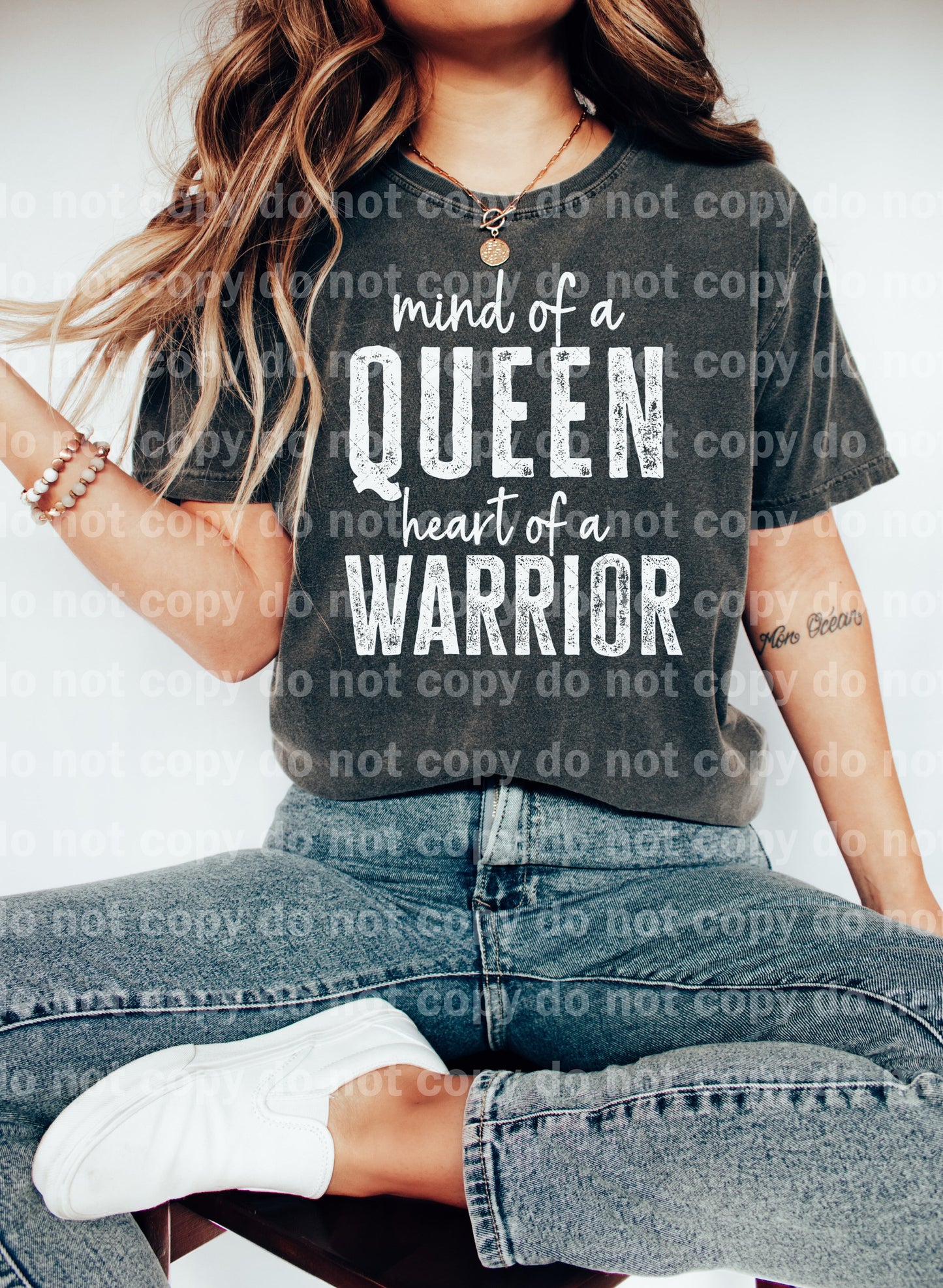 Mind Of A Queen Heart Of A Warrior Black/White Dream Print or Sublimation Print