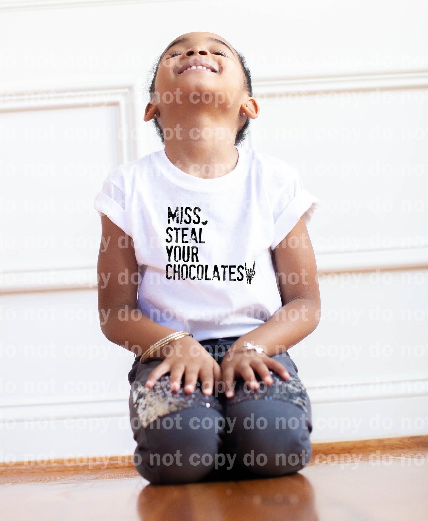 Miss Steal Your Chocolates Black/White Dream Print or Sublimation Print