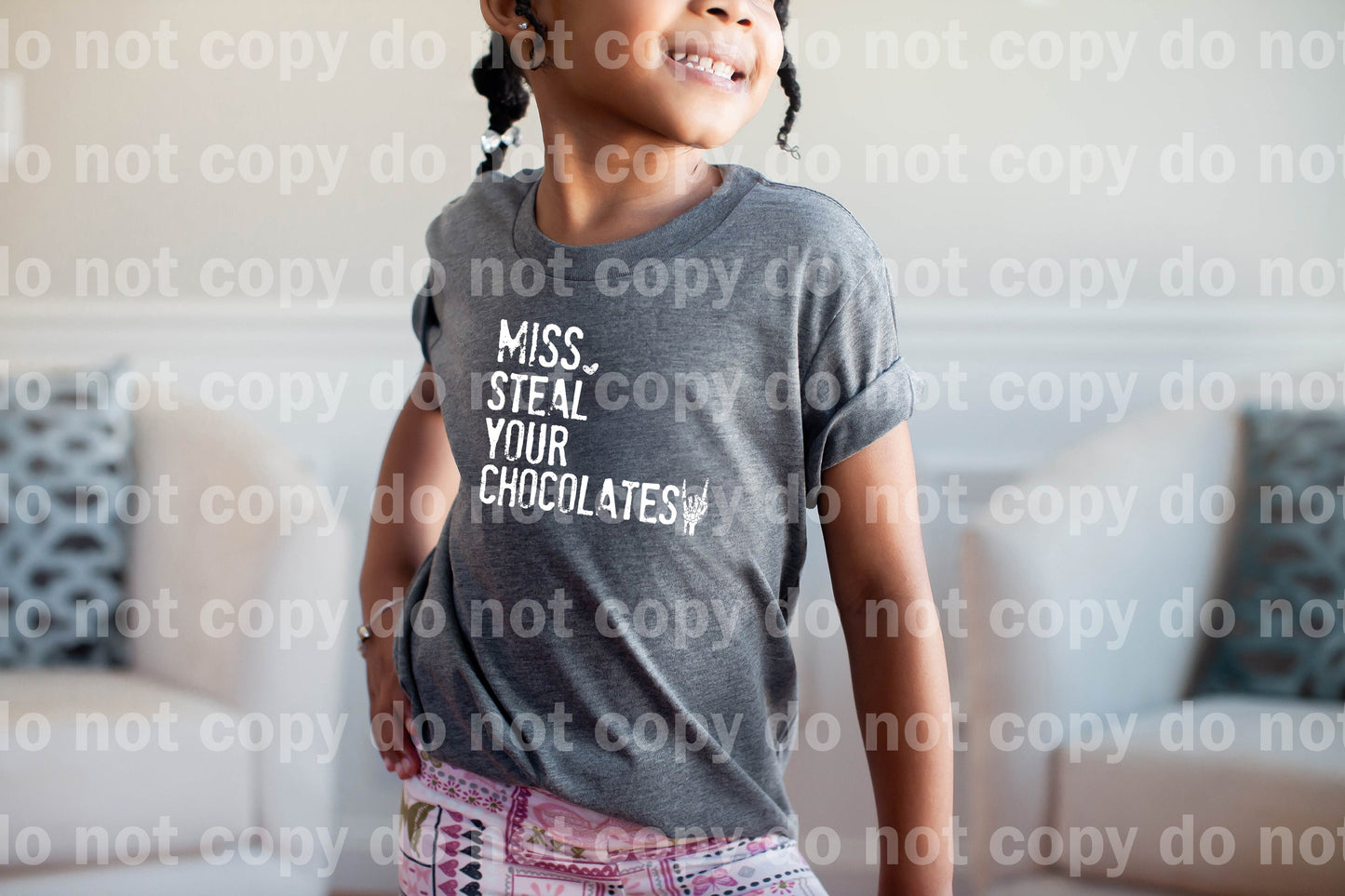 Miss Steal Your Chocolates Black/White Dream Print or Sublimation Print