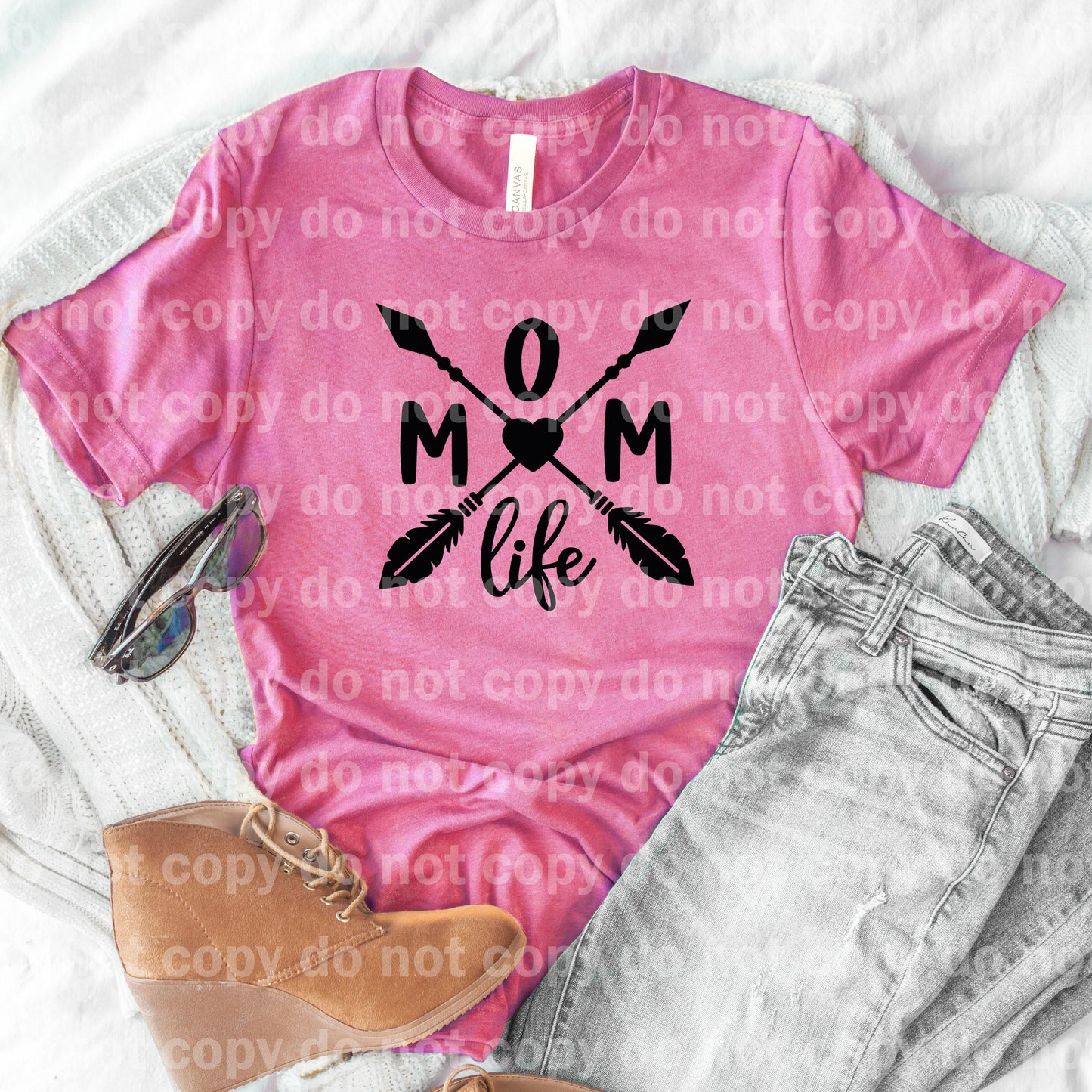 Mom Life Feather Arrow Cross Dream Print or Sublimation Print