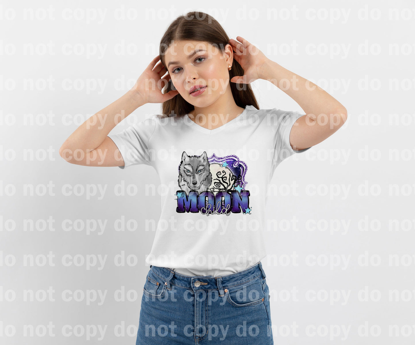 Moon Child Wolf Dream Print or Sublimation Print