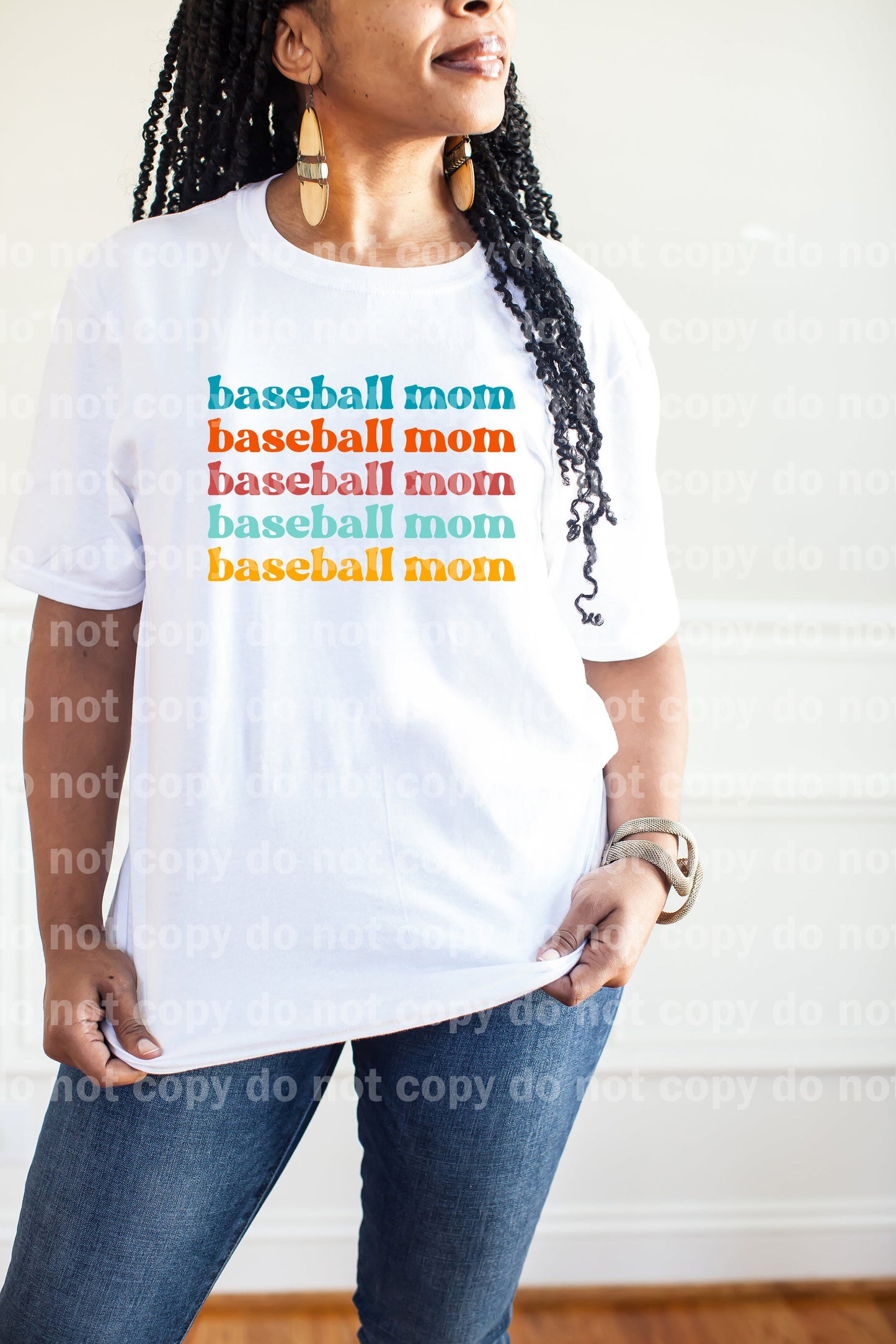 Impresión de sueño de mamá de béisbol multicolor o impresión de sublimación
