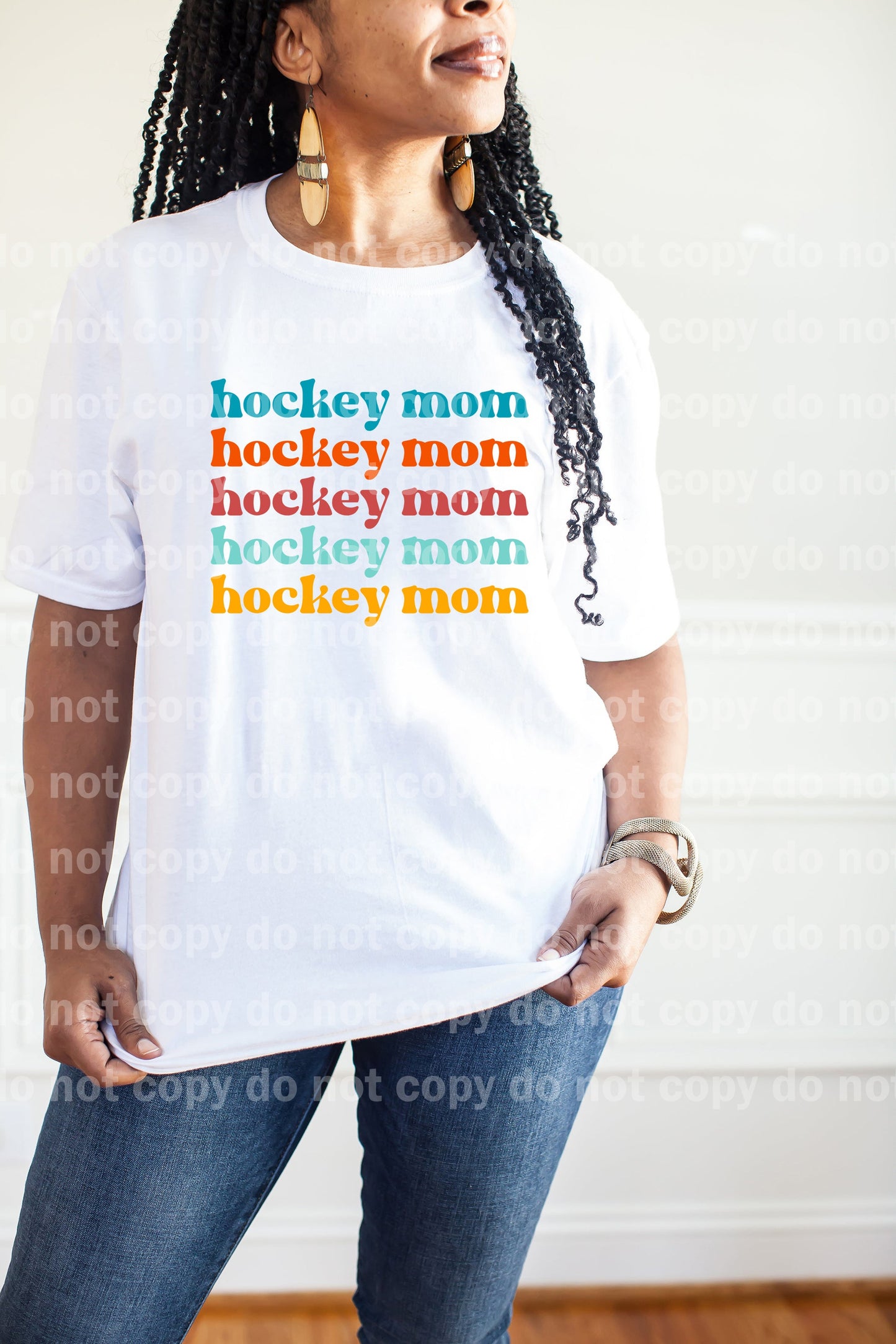 Impresión multicolor de Hockey Mom Dream o impresión por sublimación