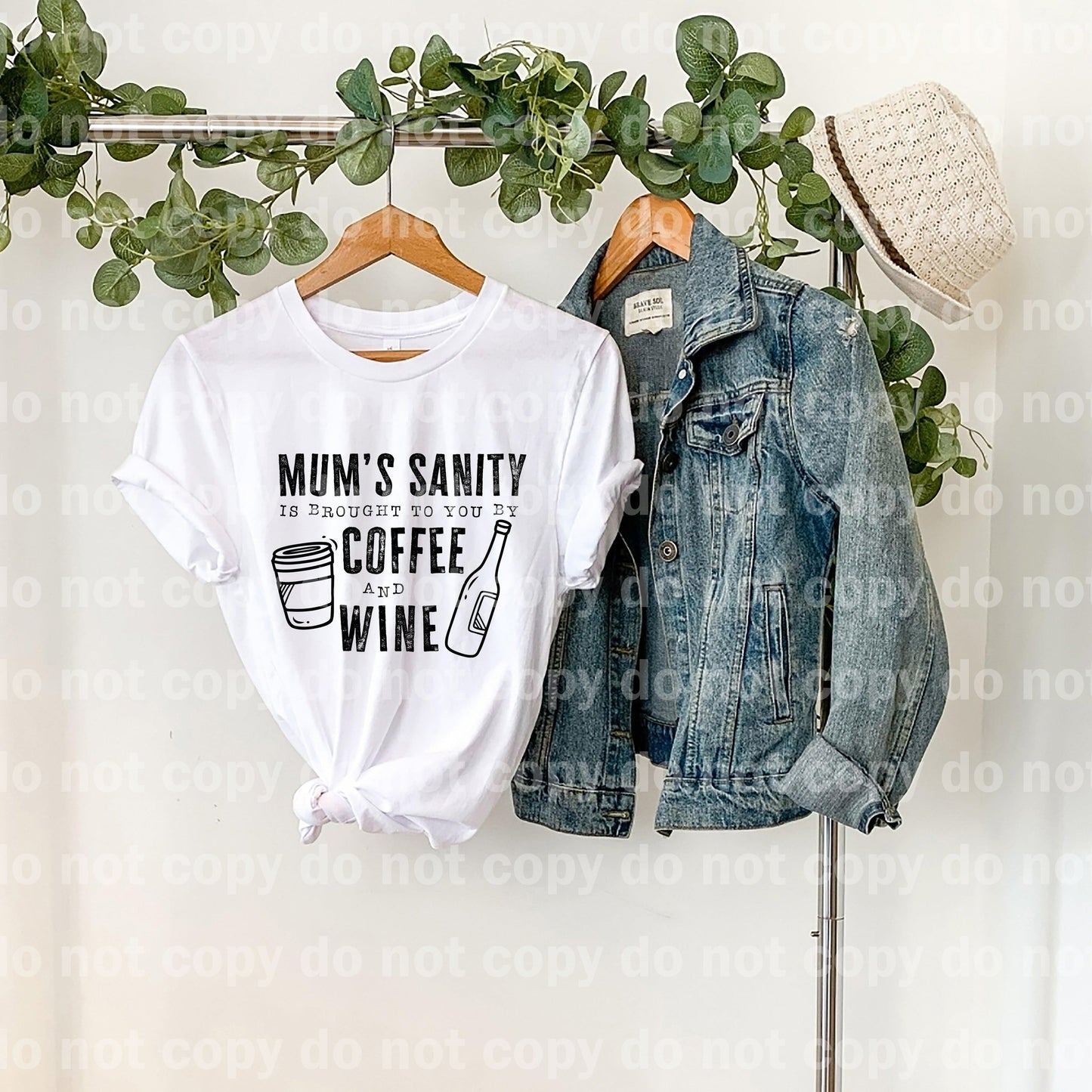 Mum's Sanity Is Brought To You By Coffee And Wine Dream Print or Sublimation Print