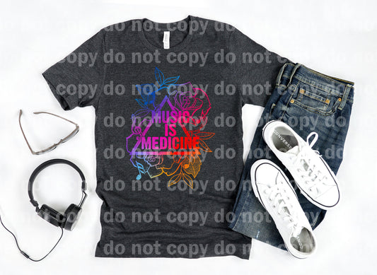 Music Is Medicine Floral Dream Print or Sublimation Print
