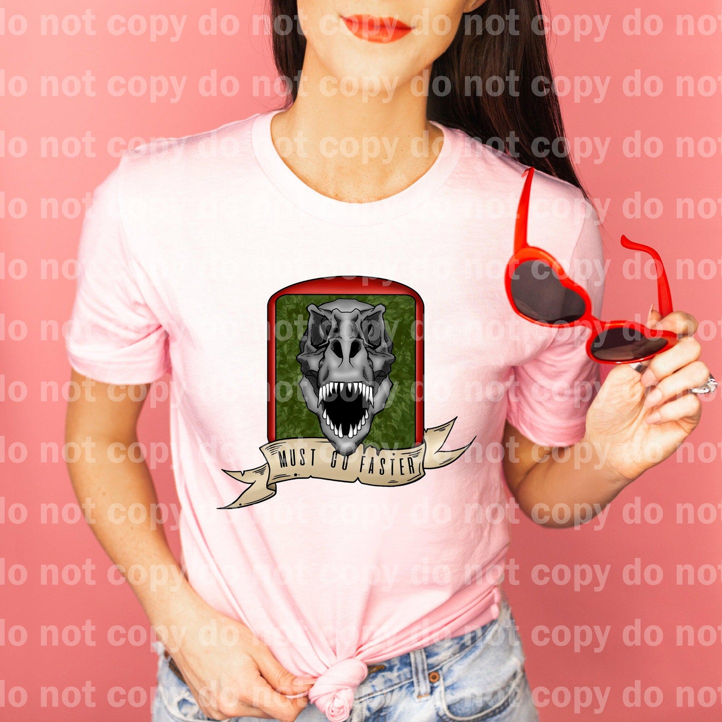 Must Go Faster Dino Skull Dream Print or Sublimation Print