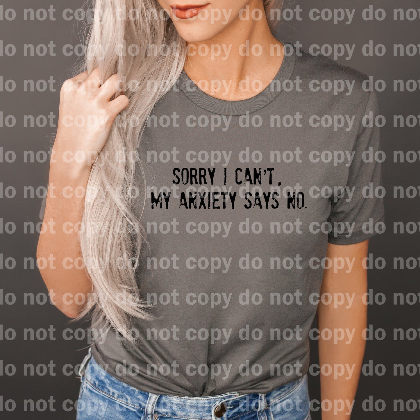 Sorry I Can't My Anxiety Says No Dream Print or Sublimation Print