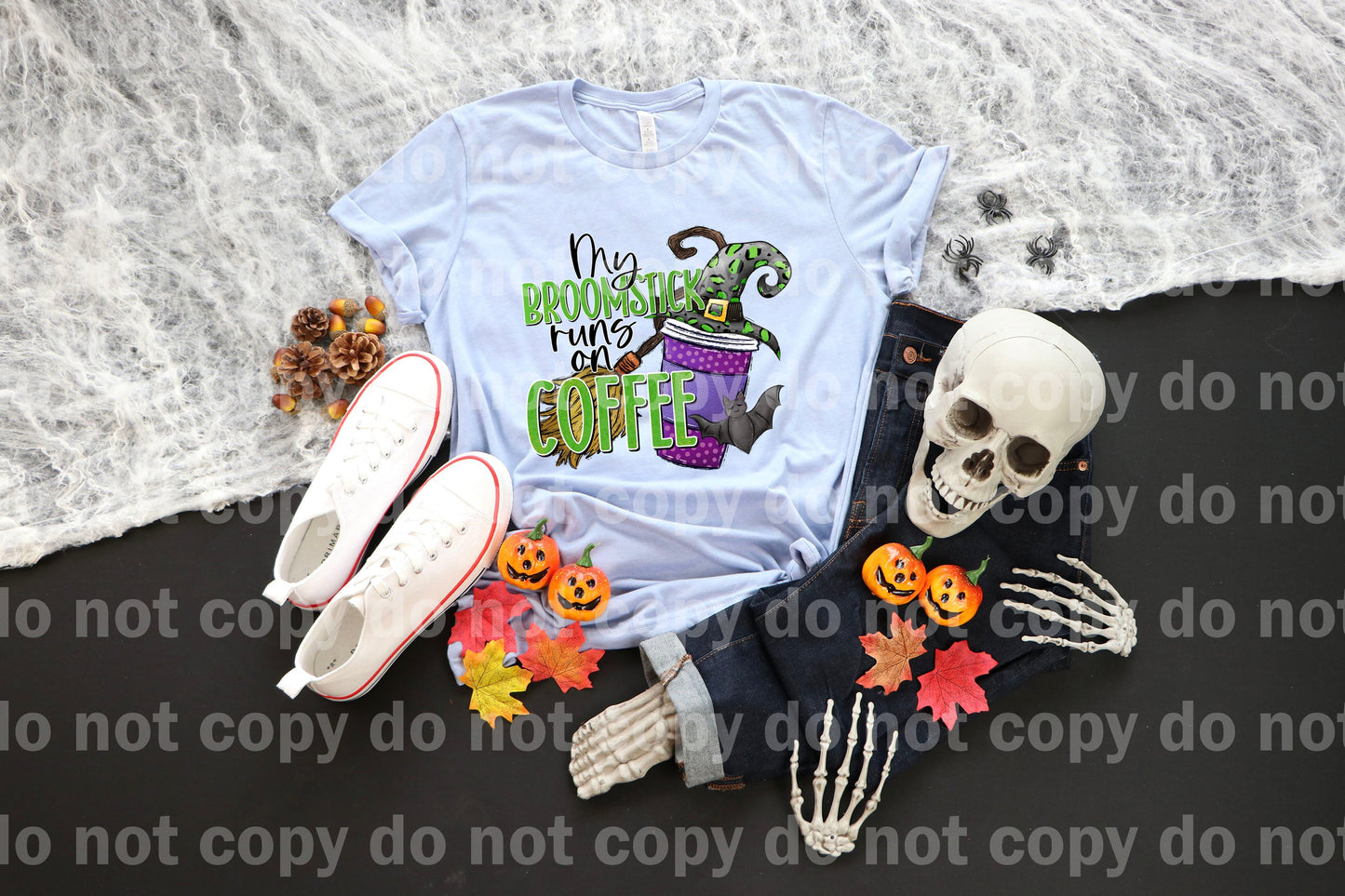 My Broomstick Runs On Coffee Dream Print or Sublimation Print