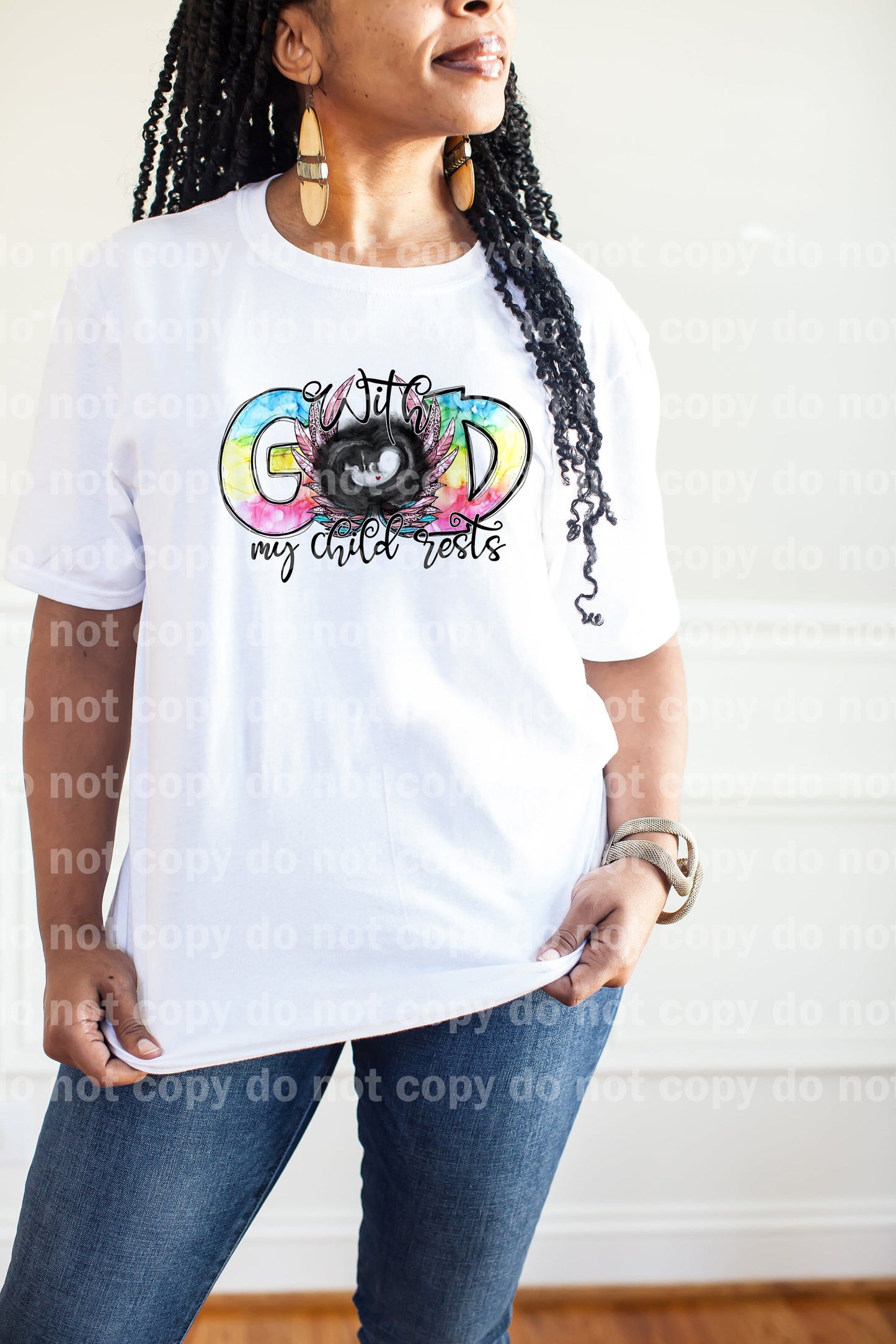 With God My Child Rests Dream Print or Sublimation Print