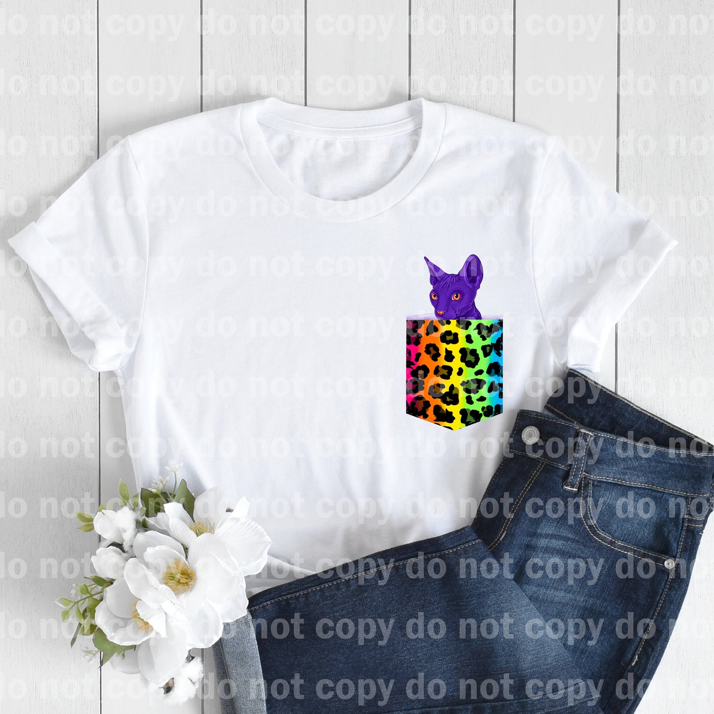 Nakey Cat Pocket Dream Print or Sublimation Print