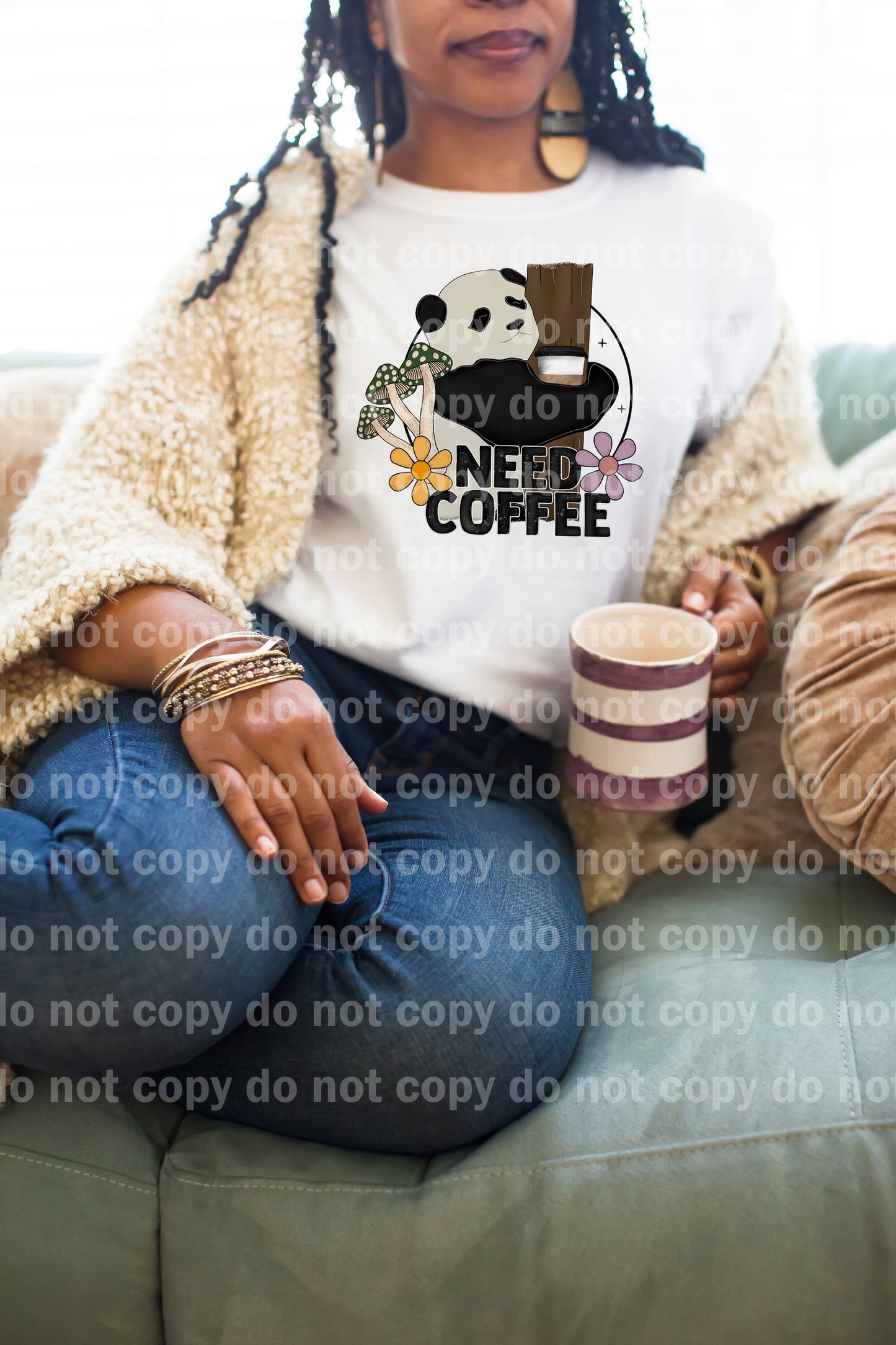 Need Coffee Panda Dream Print or Sublimation Print