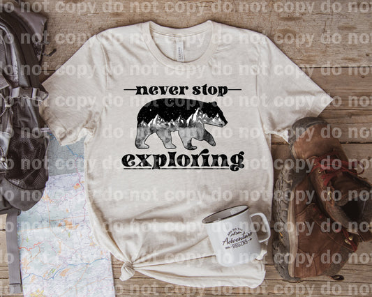 Never Stop Exploring Bear Dream Print or Sublimation Print