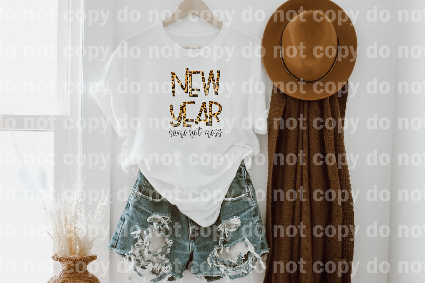 New Year Same Hot Mess Leopard Print  Dream Print or Sublimation Print