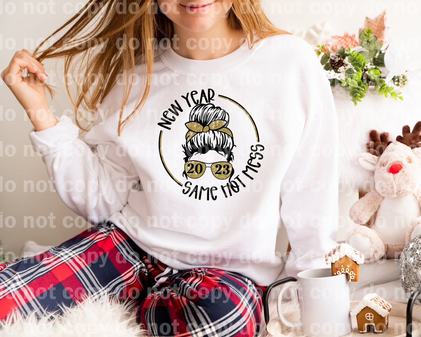 New Year Same Hot Mess Messy Bun 2023 Dream Print or Sublimation Print