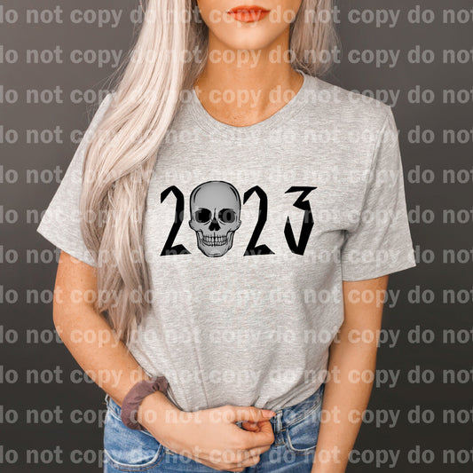 New Year Skull 2023 Full Color/One Color Dream Print or Sublimation Print