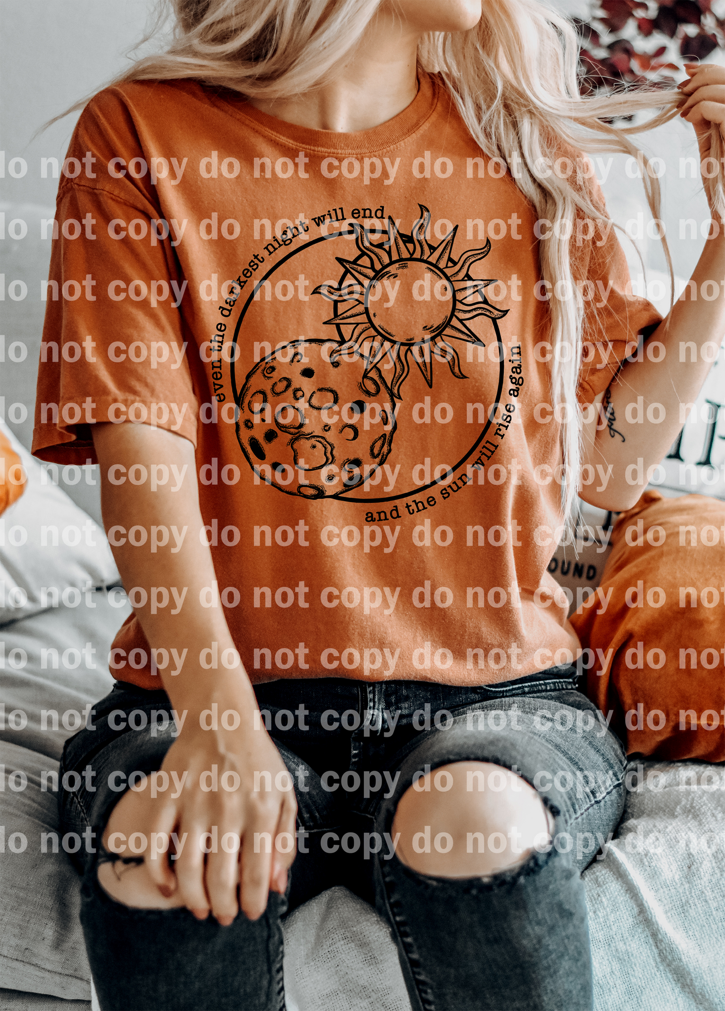 Even The Darkest Night Will End And The Sun Will Rise Again Full Color/One Color Dream Print or Sublimation Print