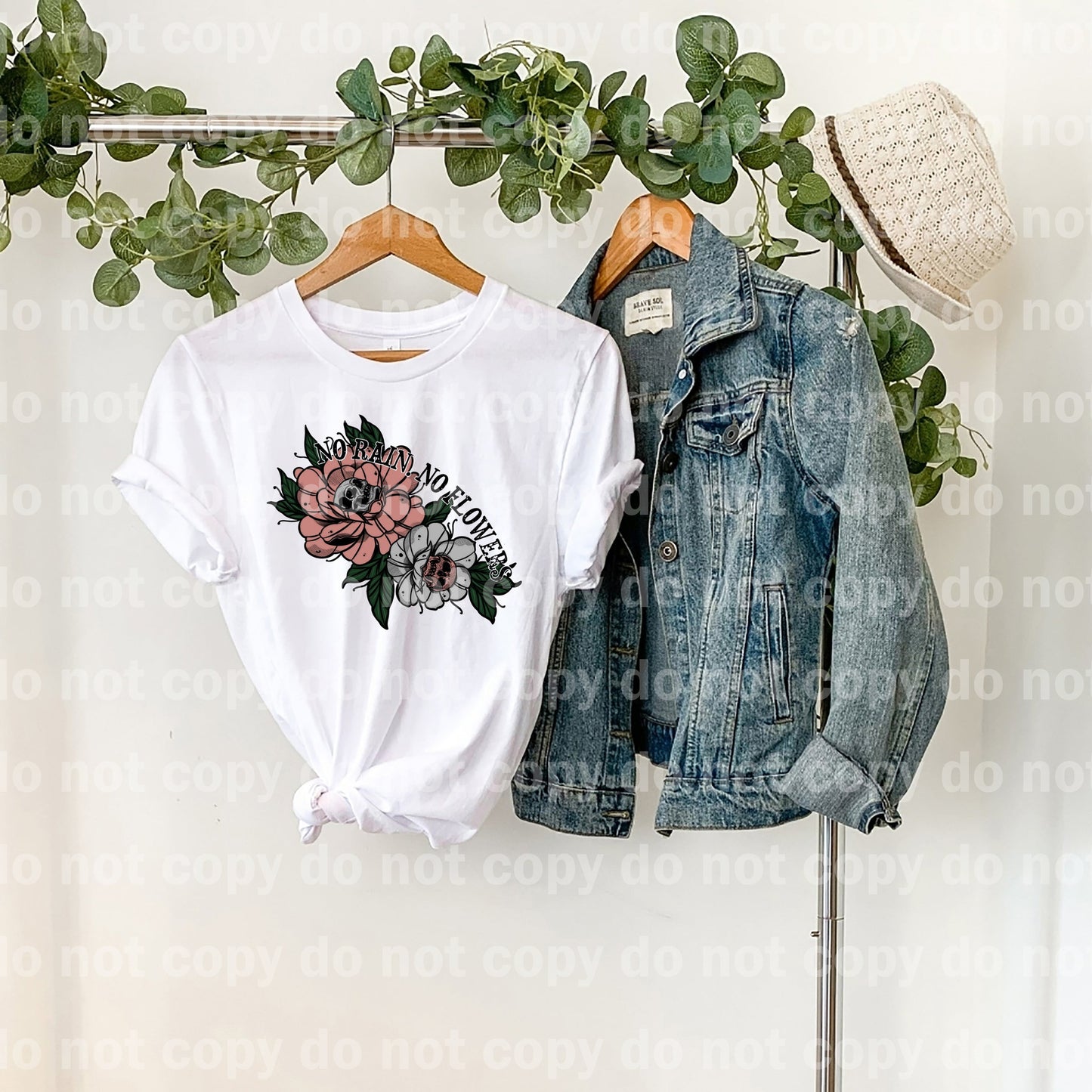 No Rain No Flowers Distressed Dream Print or Sublimation Print