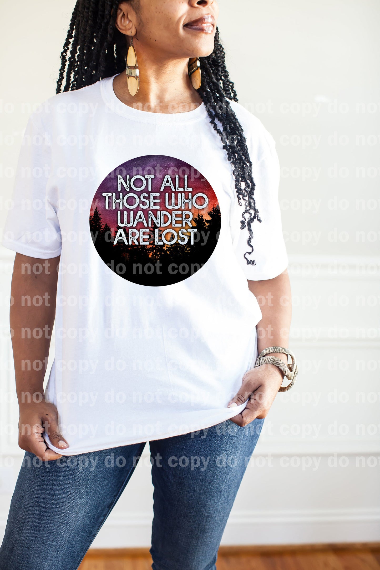 Not All Those Who Wander Are Lost Distressed Dream Print or Sublimation Print