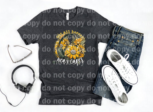 Not All Heroes Wear Capes Headphones Floral Dream Print or Sublimation Print