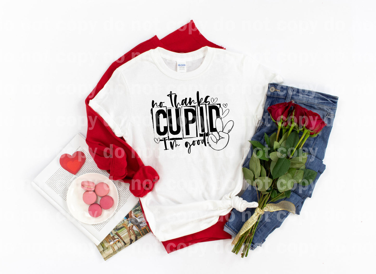 No Thanks Cupid I'm Good Full Color/One Color Dream Print or Sublimation Print