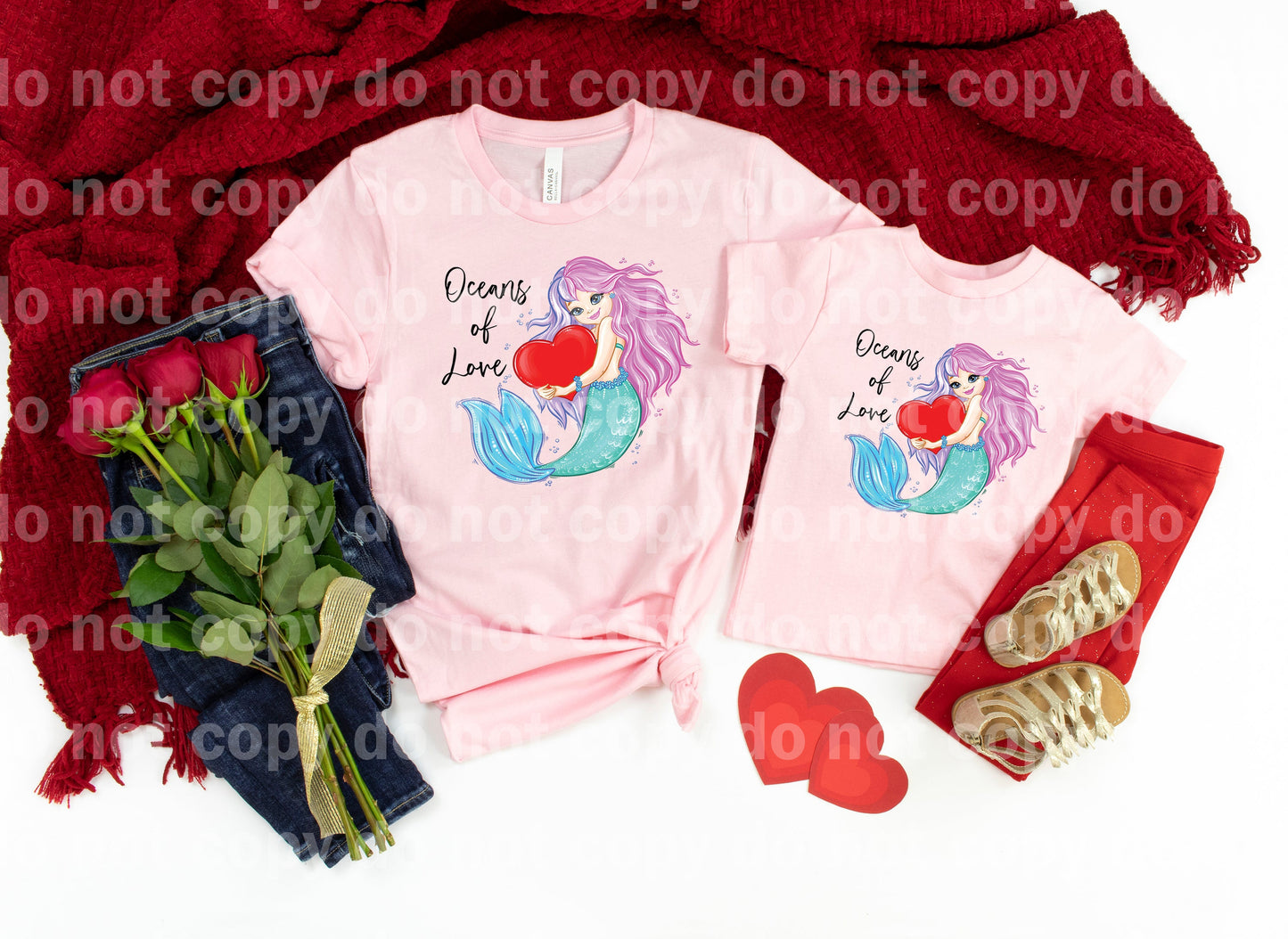Oceans of Love Mermaid with Heart Dream Print or Sublimation Print