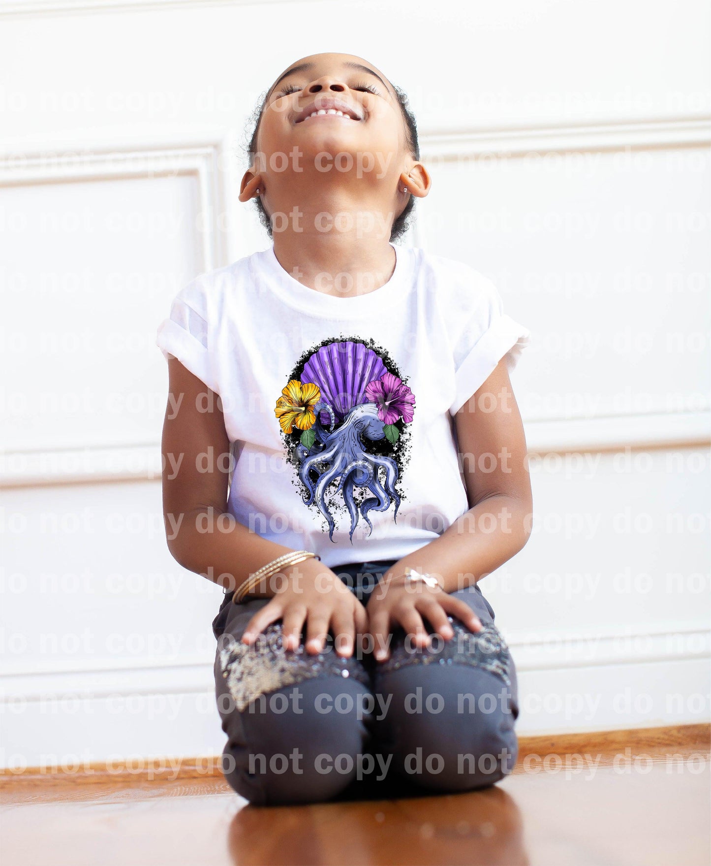 Octopus Seashells Full Color Dream Print or Sublimation Print
