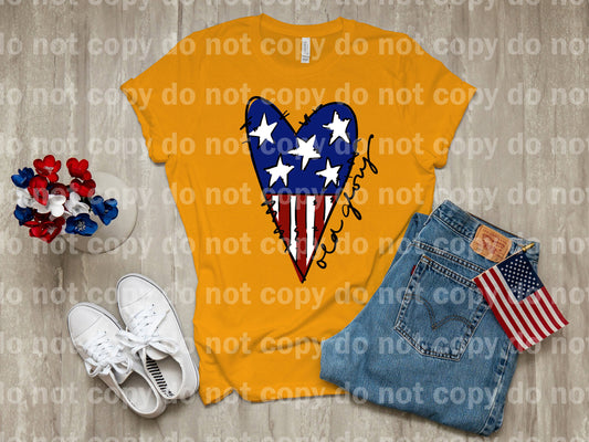 American Flag Heart Old Glory Dream Print or Sublimation Print