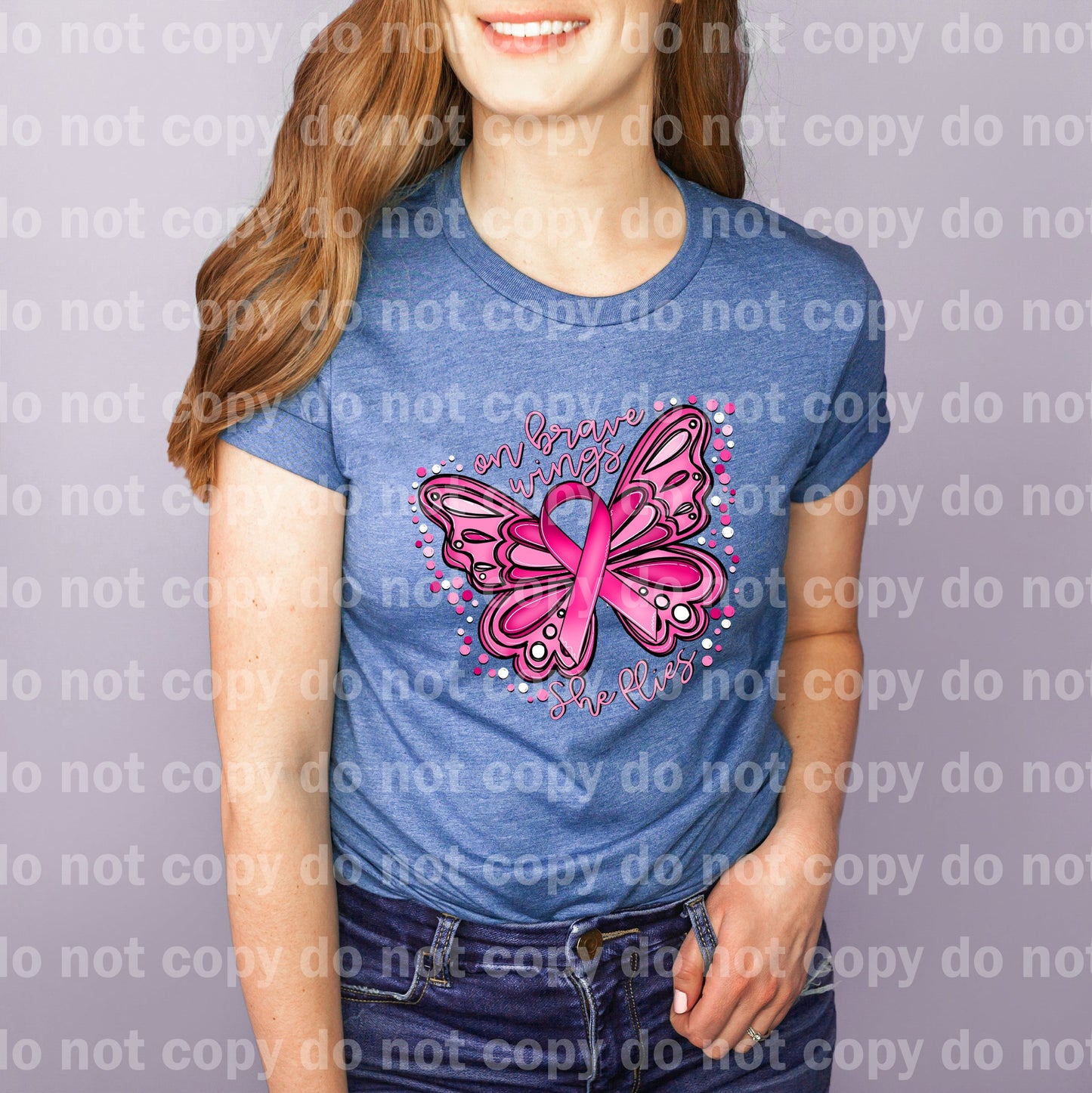 On Brave Wings She Flies Purple/Pink Color Dream Print or Sublimation Print